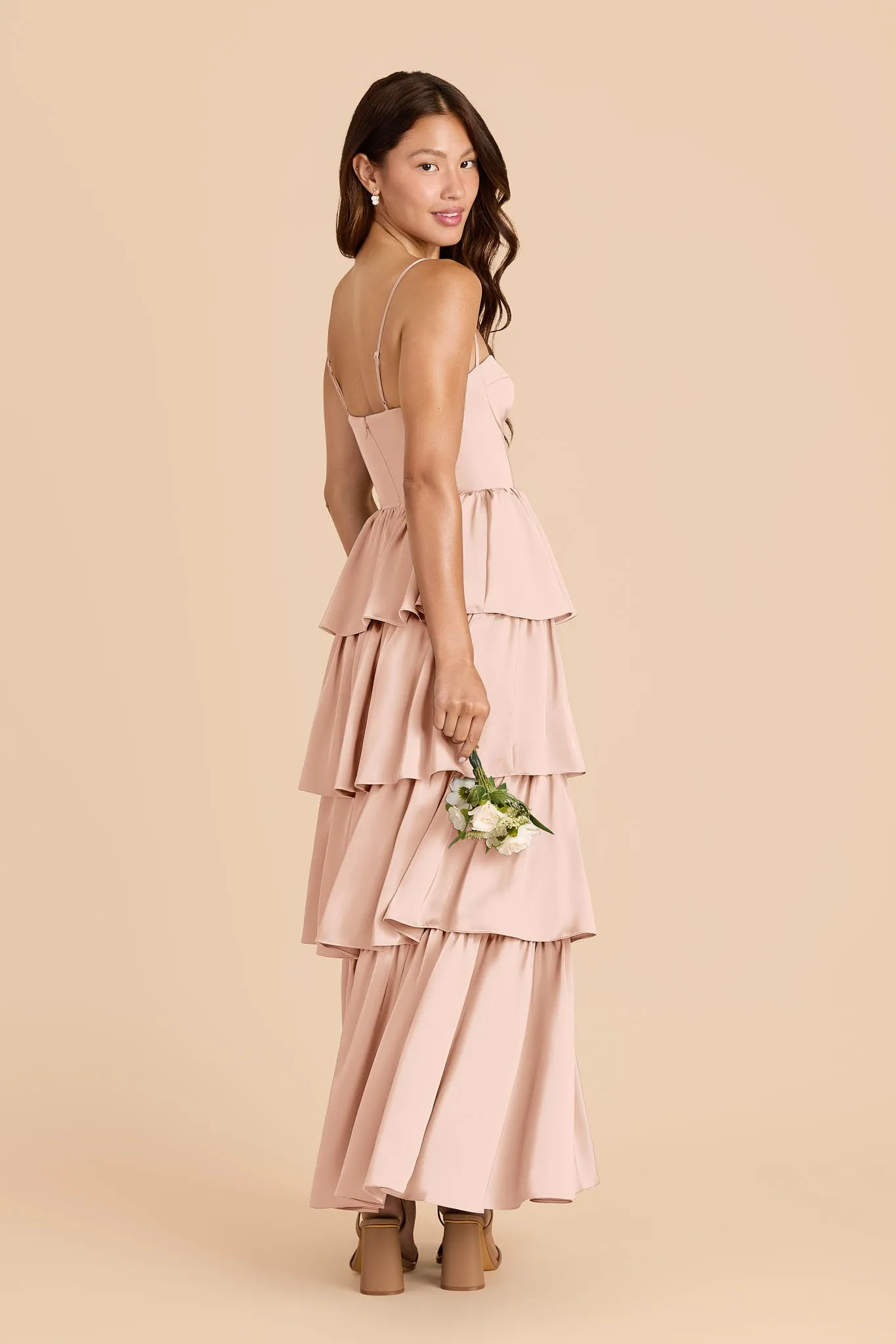 Lola Matte Satin Dress - Rose Gold sold by Birdy Grey product image thumbnail 3