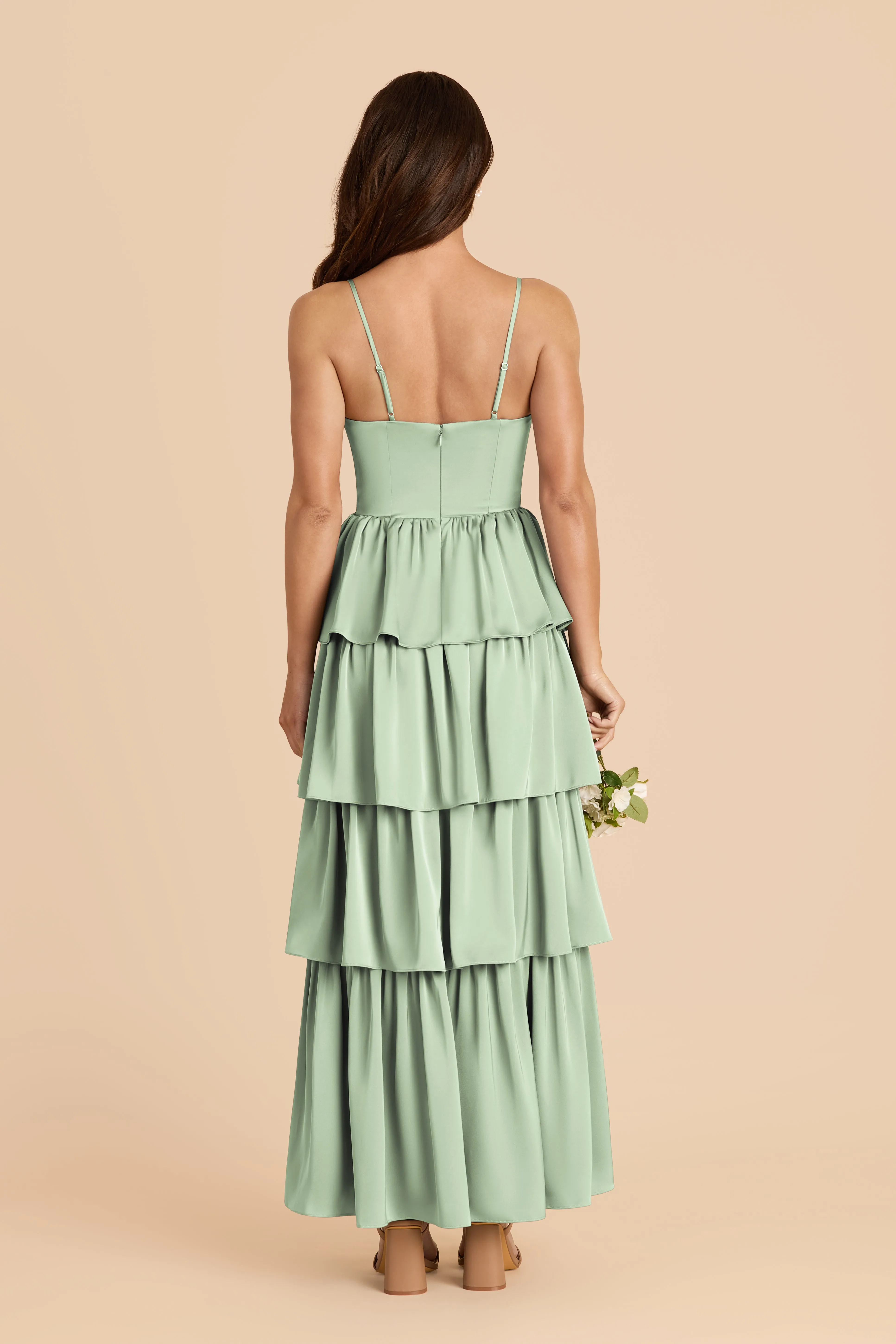 Lola Matte Satin Dress - Pistachio sold by Birdy Grey product image thumbnail 4