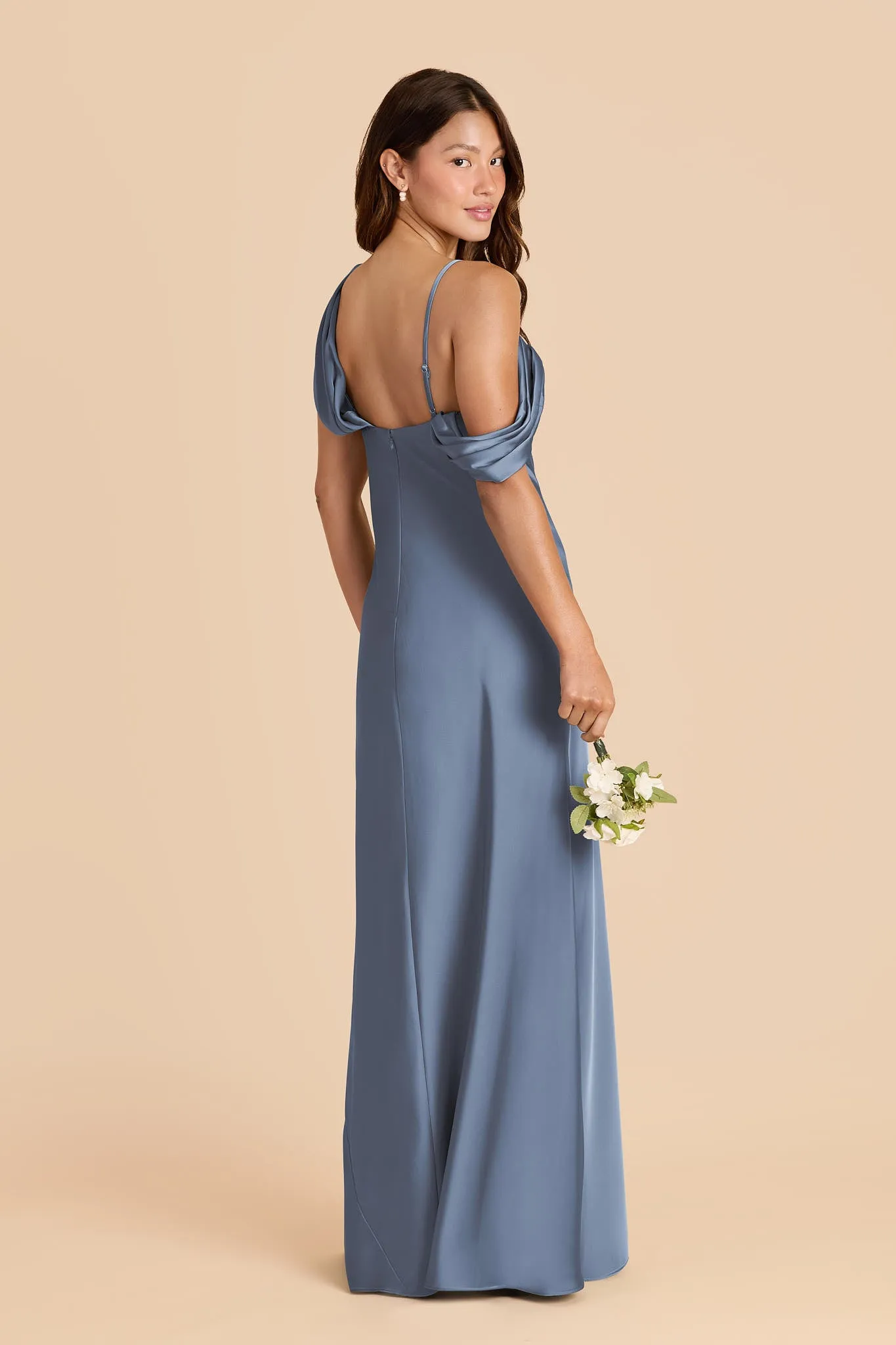 Freya Matte Satin Dress - French Blue sold by Birdy Grey product image thumbnail 3