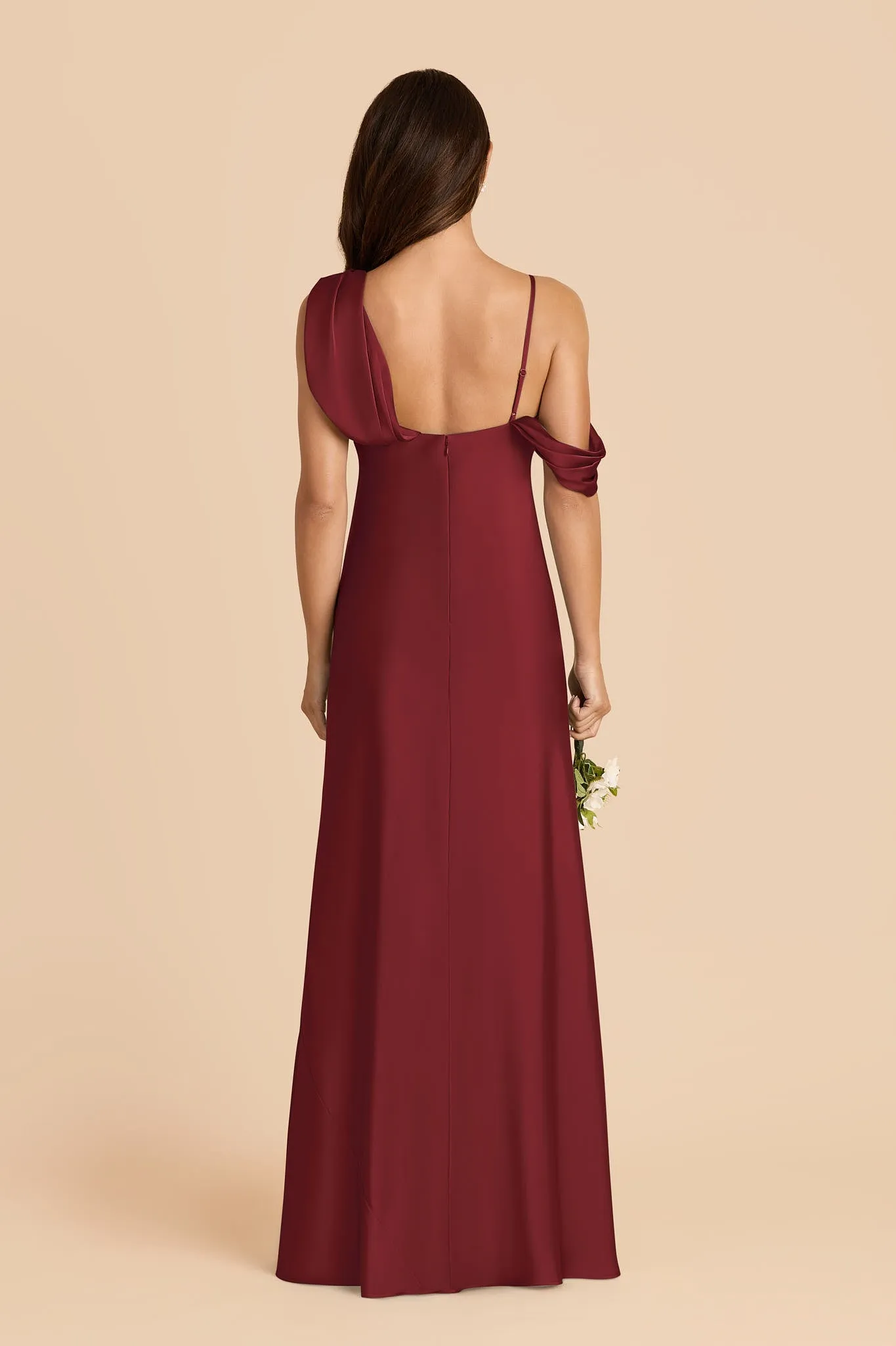 Freya Matte Satin Dress - Burgundy sold by Birdy Grey product image thumbnail 4