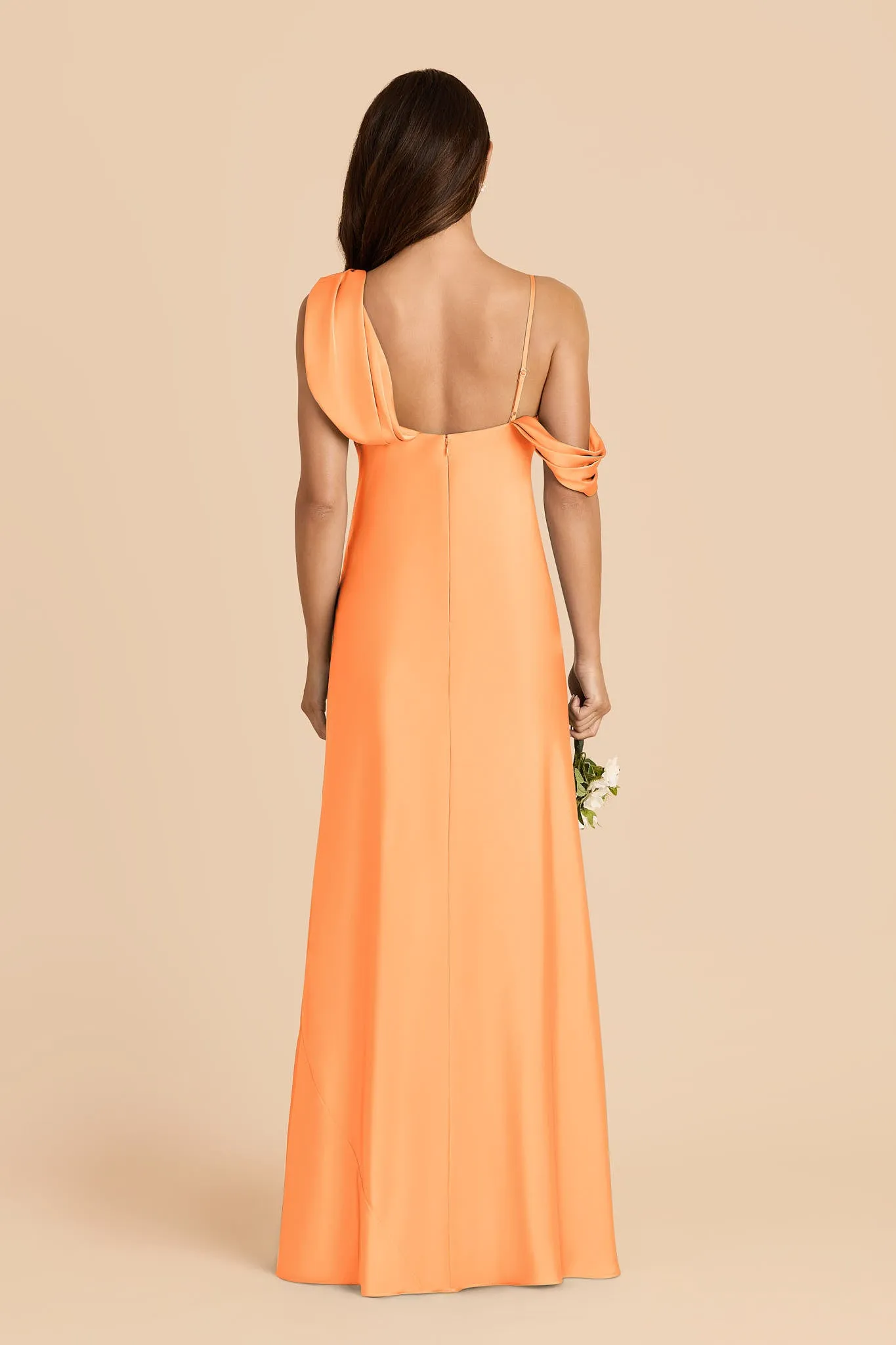 Freya Matte Satin Dress - Apricot sold by Birdy Grey product image thumbnail 4