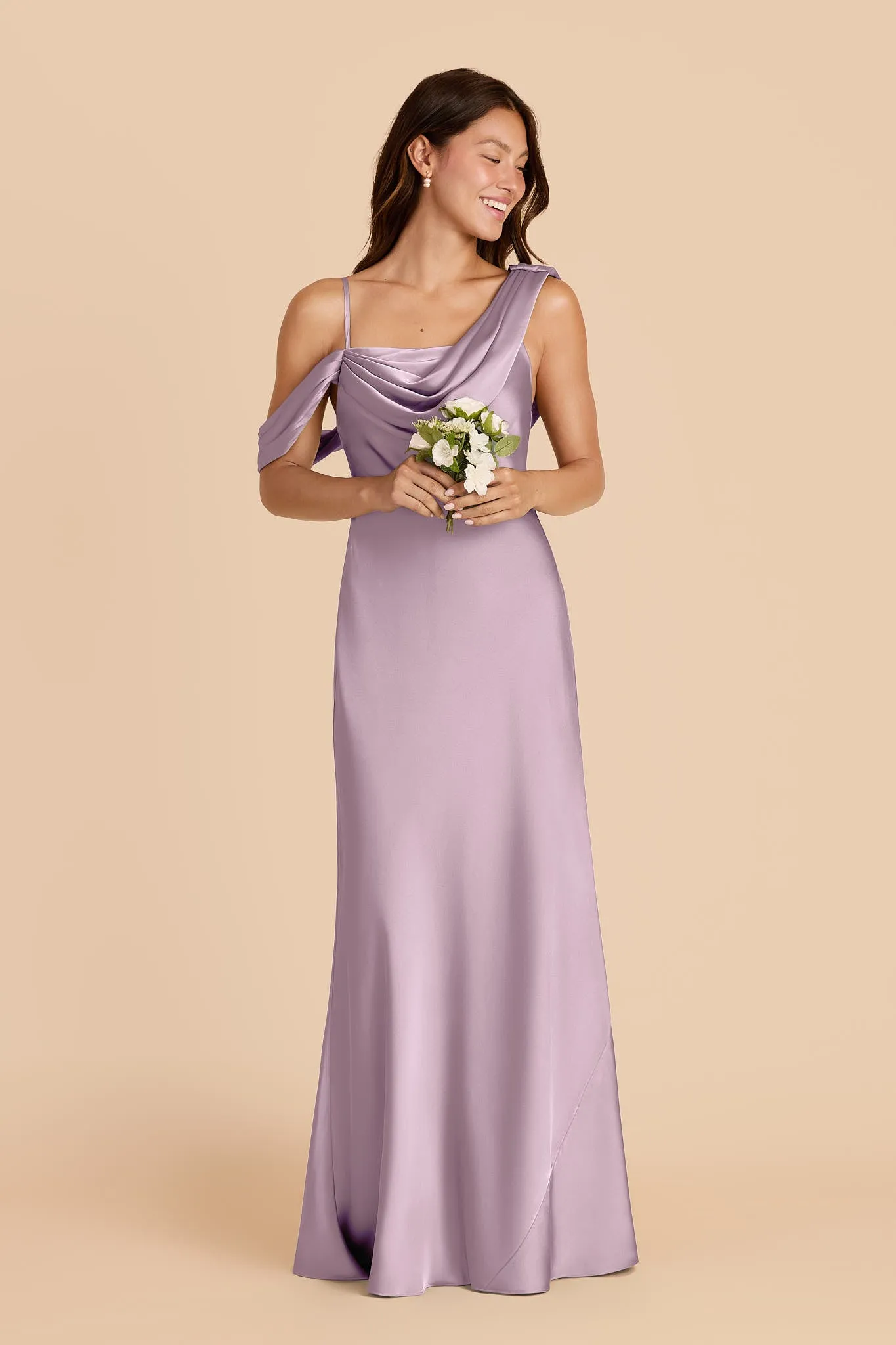 Freya Matte Satin Dress - Lavender sold by Birdy Grey product image thumbnail 2