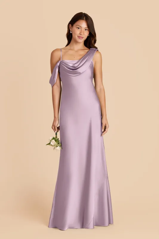 Freya Matte Satin Dress - Lavender sold by Birdy Grey