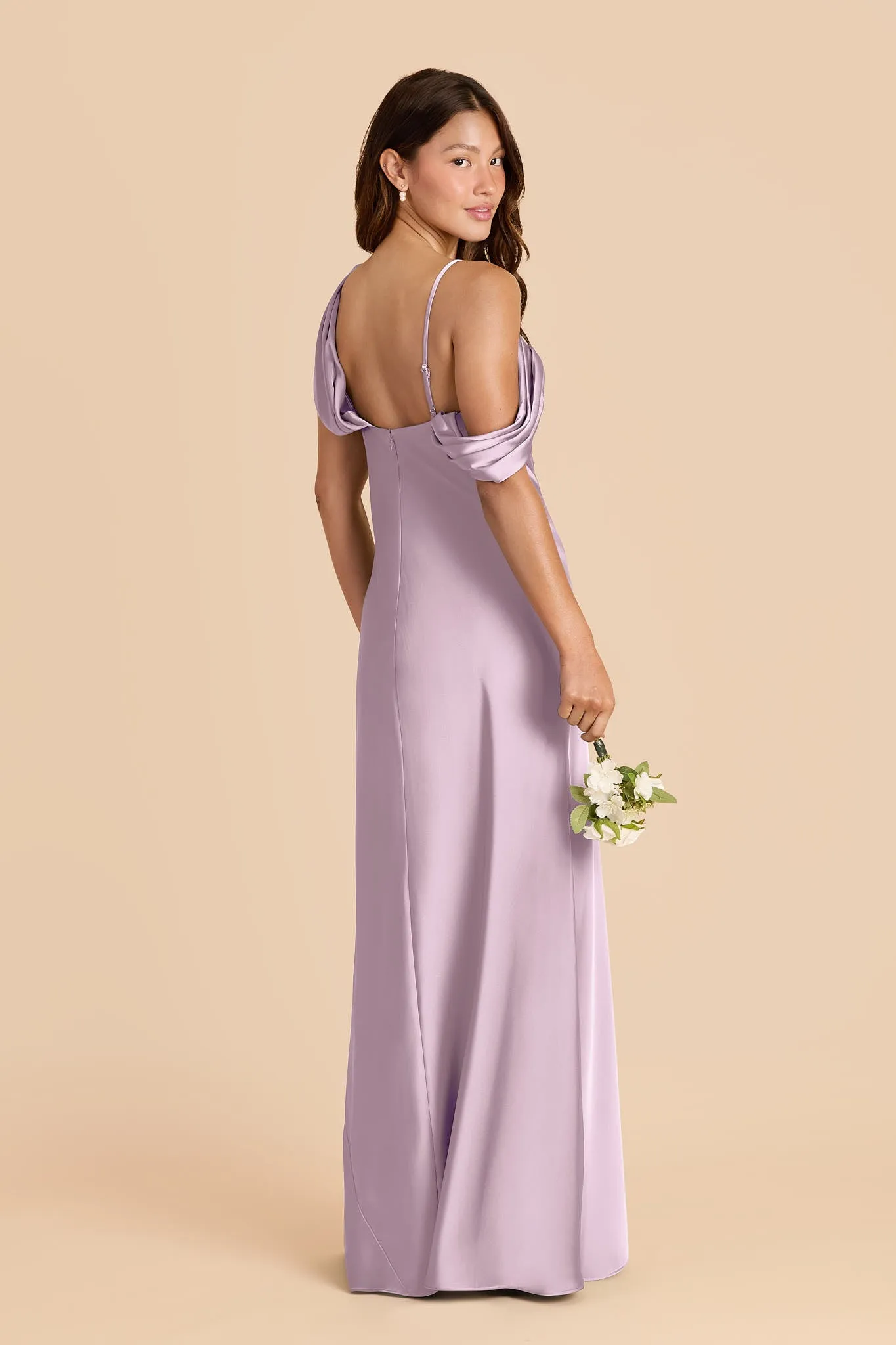 Freya Matte Satin Dress - Lavender sold by Birdy Grey product image thumbnail 3