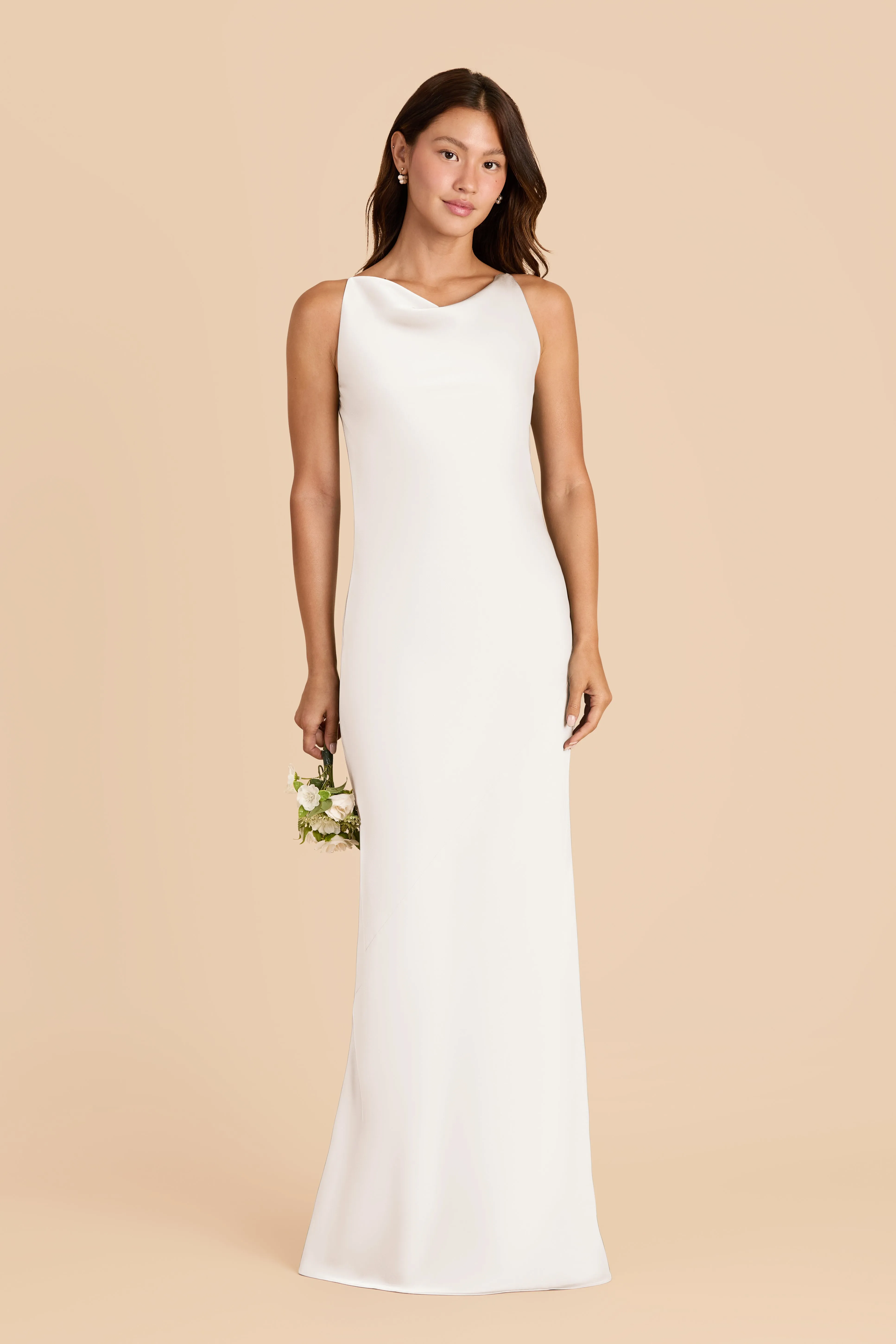 Destiny Matte Satin Dress - White sold by Birdy Grey product image thumbnail 2
