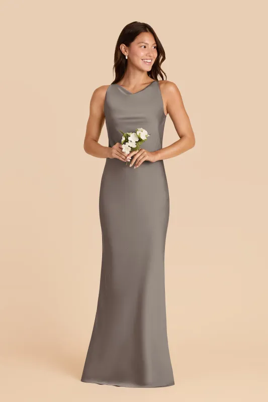 Destiny Matte Satin Dress - Quartz made by Birdy Grey