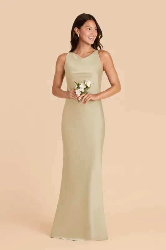 Destiny Matte Satin Dress - Prosecco sold by Birdy Grey