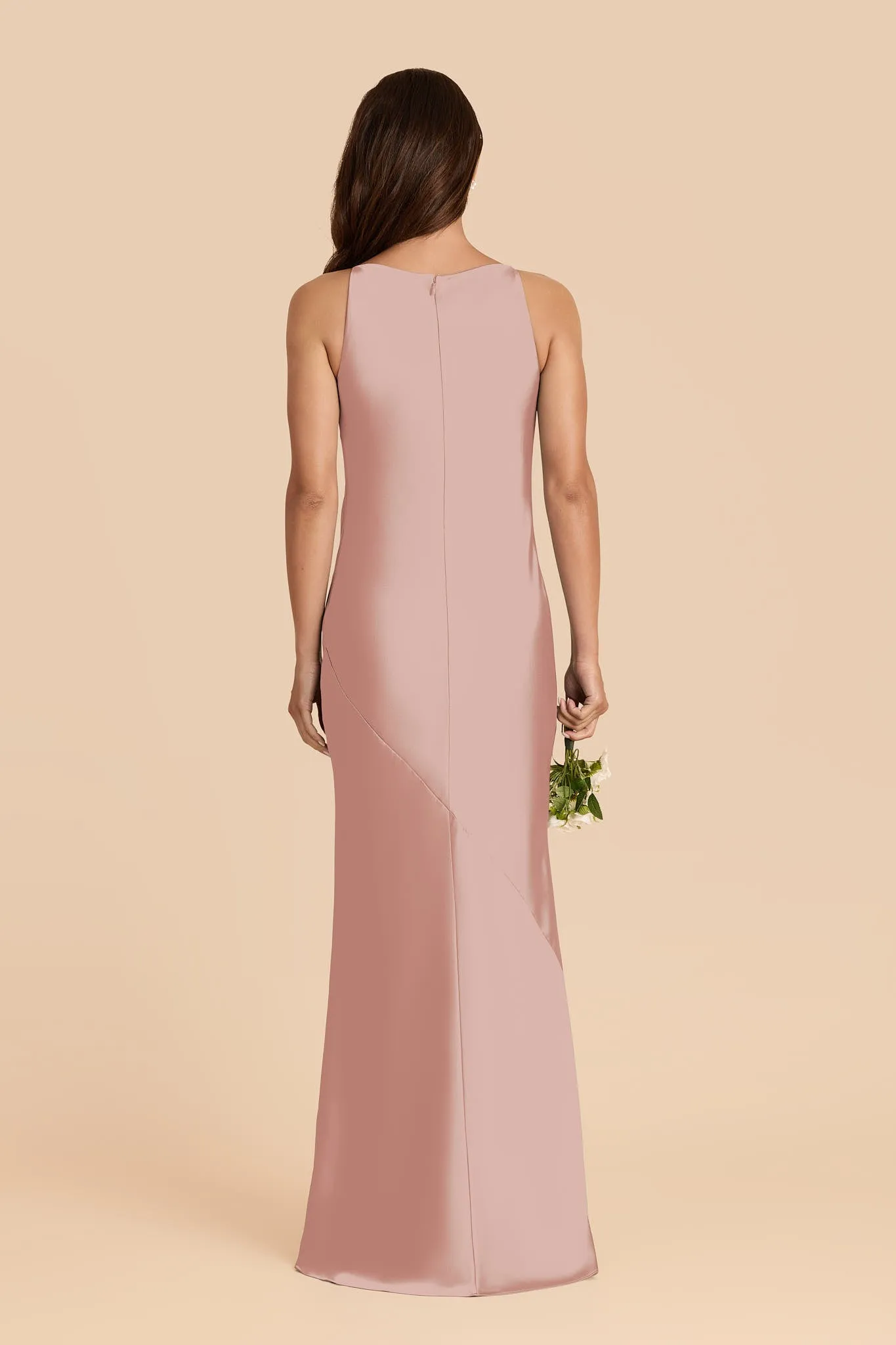 Destiny Matte Satin Dress - English Rose sold by Birdy Grey product image thumbnail 4