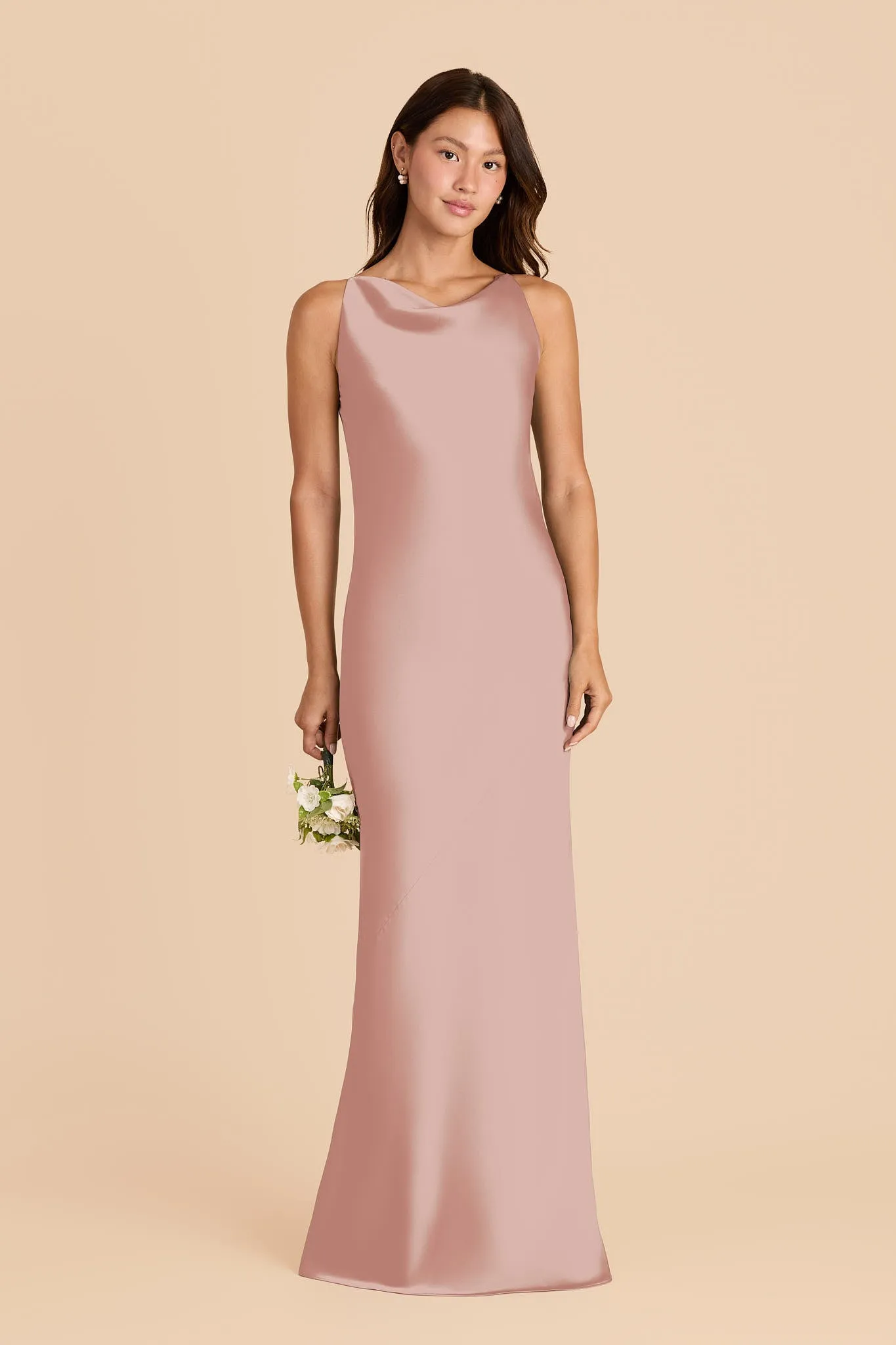 Destiny Matte Satin Dress - English Rose sold by Birdy Grey product image thumbnail 2