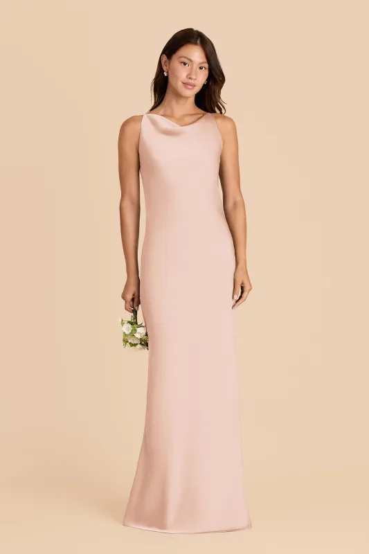 Destiny Matte Satin Dress - Rose Gold sold by Birdy Grey