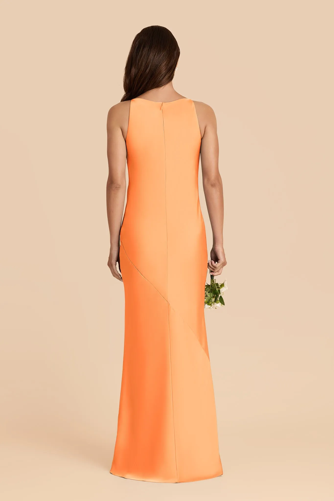 Destiny Matte Satin Dress - Apricot sold by Birdy Grey product image thumbnail 4