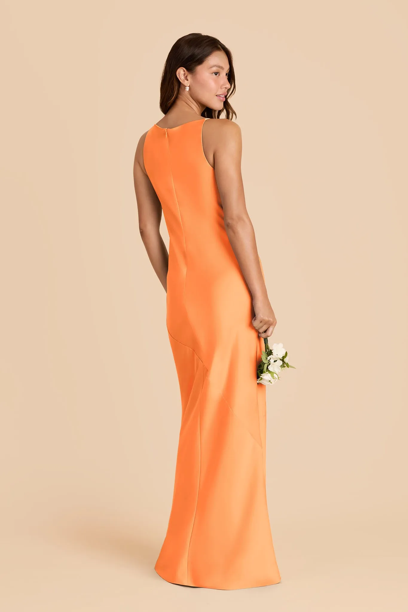 Destiny Matte Satin Dress - Apricot sold by Birdy Grey product image thumbnail 3