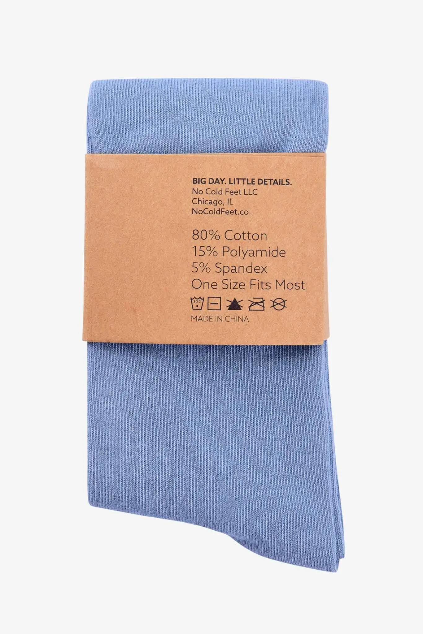 Solid Groomsmen Socks By No Cold Feet - Dusty Blue sold by Birdy Grey product image thumbnail 4