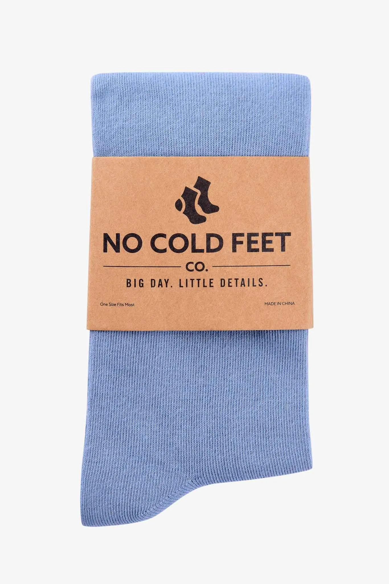 Solid Groomsmen Socks By No Cold Feet - Dusty Blue sold by Birdy Grey product image thumbnail 3