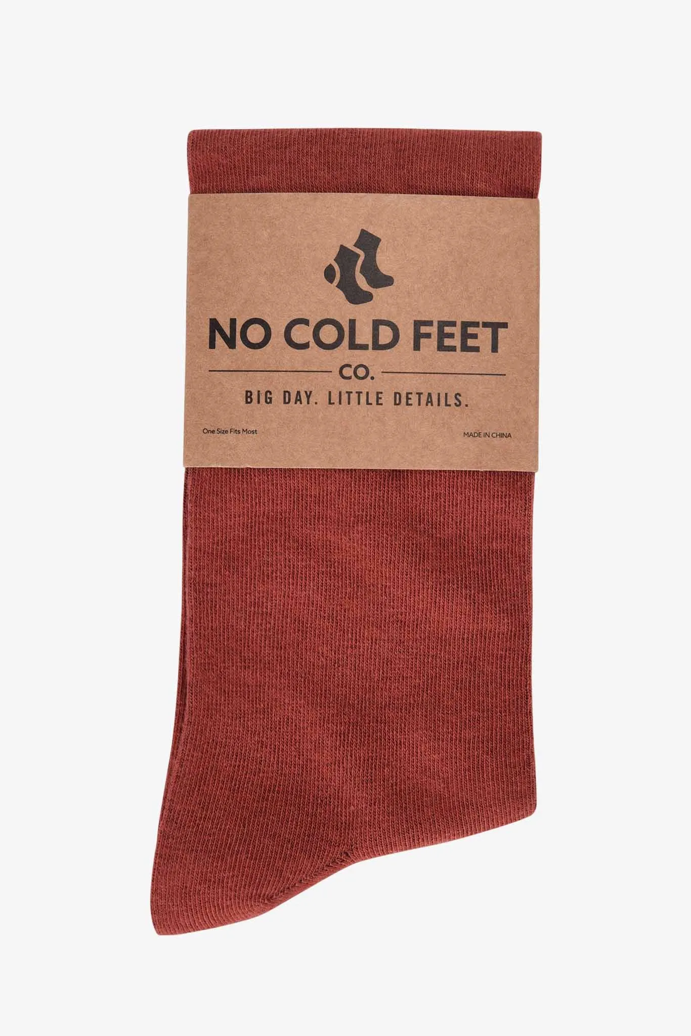 Solid Groomsmen Socks By No Cold Feet - Auburn sold by Birdy Grey product image thumbnail 3