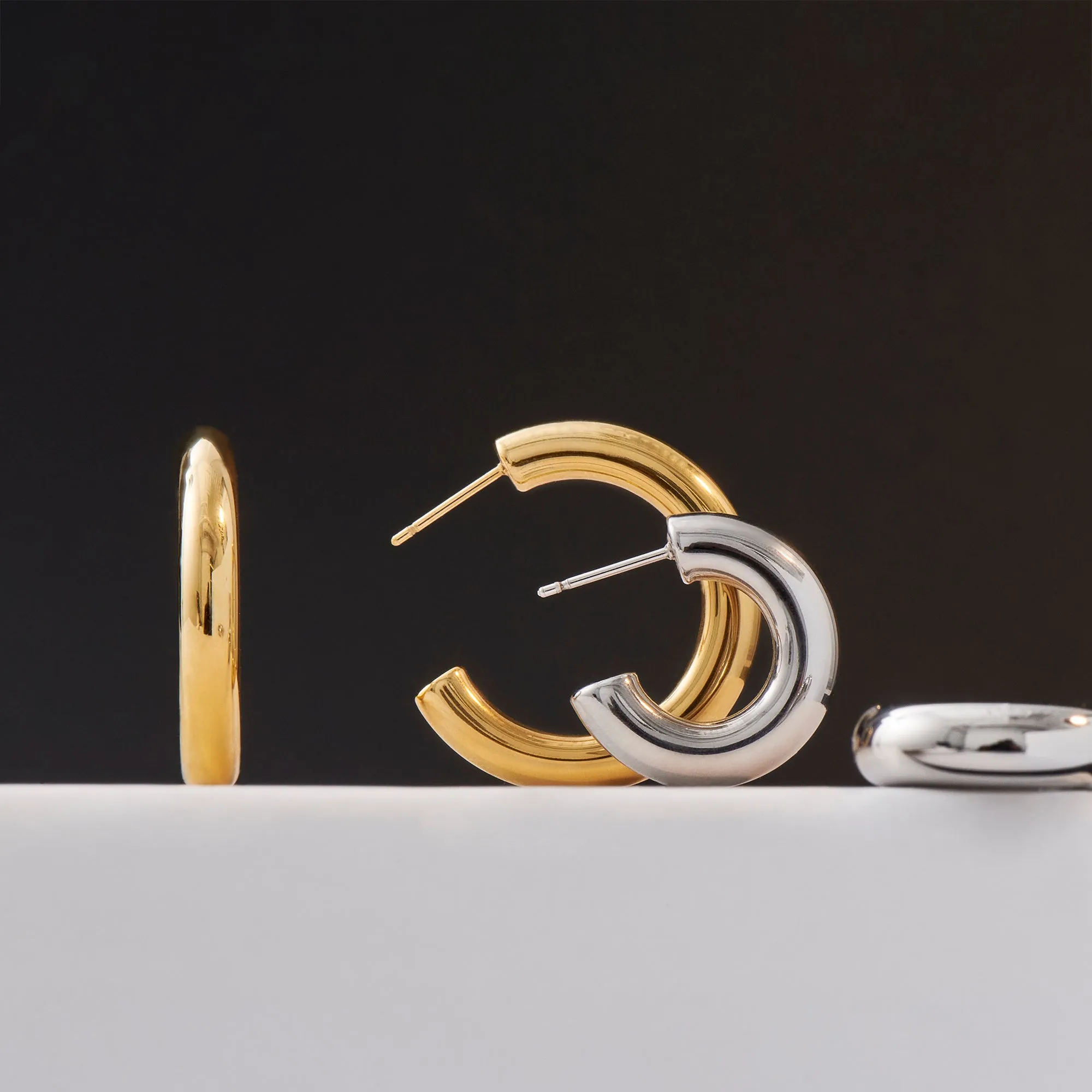 Lara Small Hoop Earrings by Mia Bijoux sold by Birdy Grey product image thumbnail 4