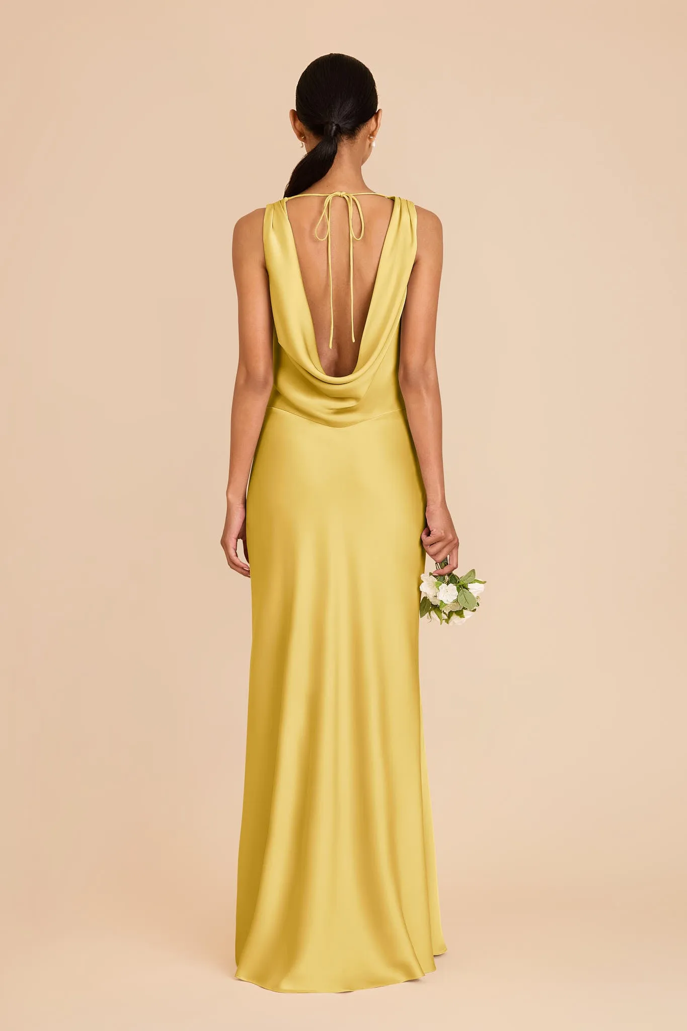 Bonnie Matte Satin Dress - Sunflower Yellow sold by Birdy Grey product image thumbnail 5