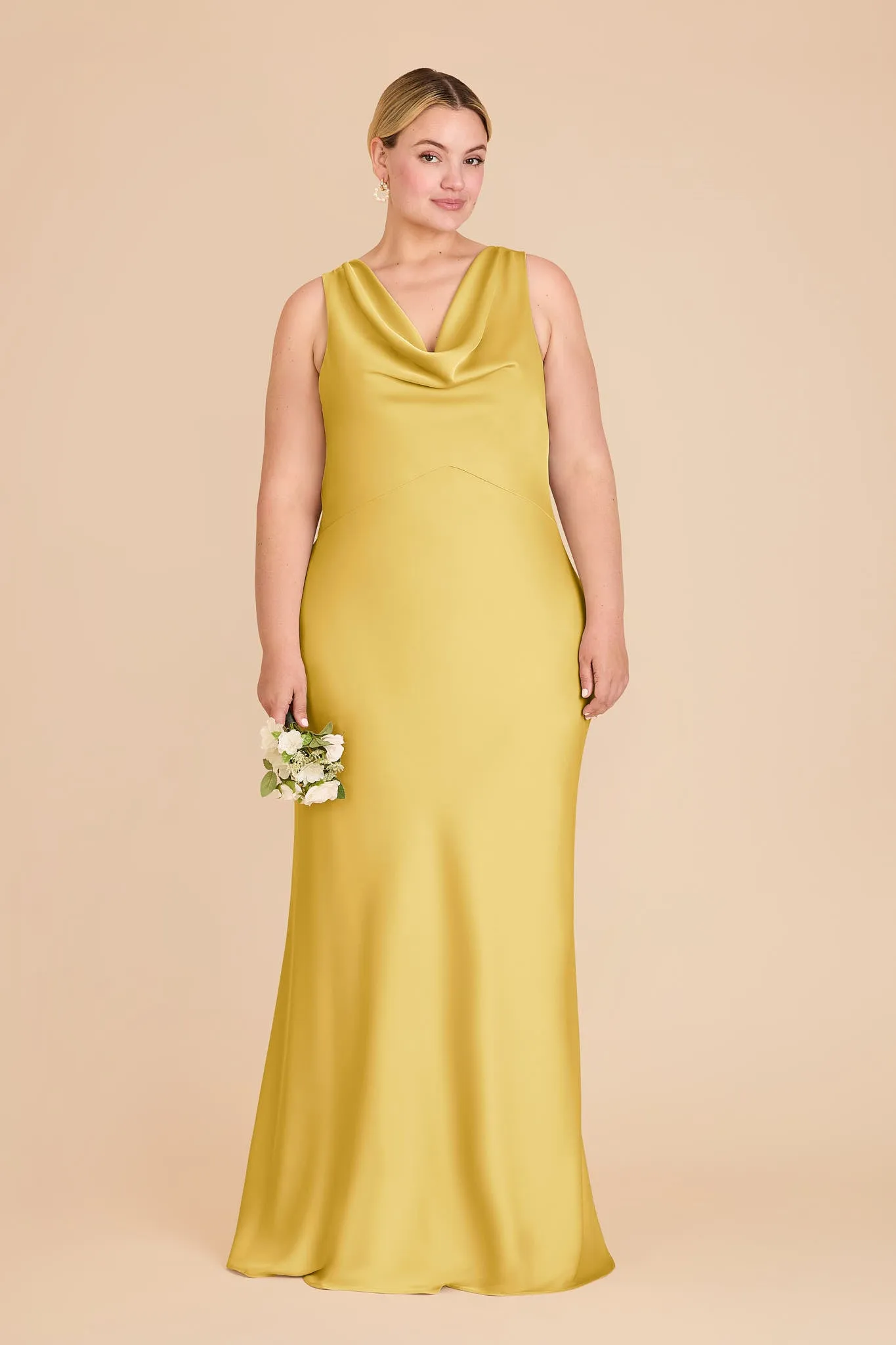 Bonnie Matte Satin Dress - Sunflower Yellow sold by Birdy Grey product image thumbnail 2