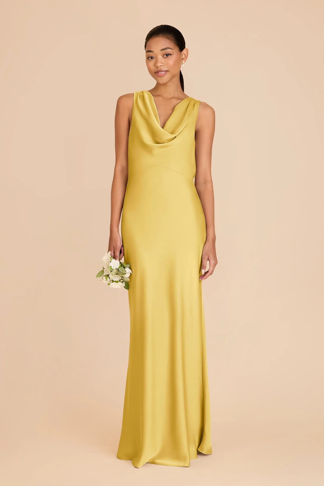 Bonnie Matte Satin Dress - Sunflower Yellow sold by Birdy Grey