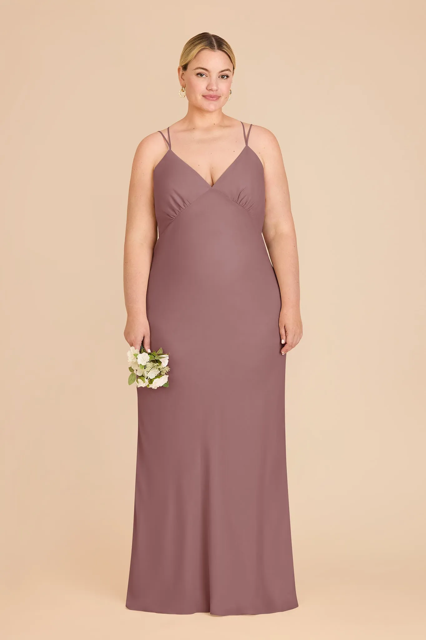 Dasha Chiffon Dress - Dark Mauve sold by Birdy Grey
