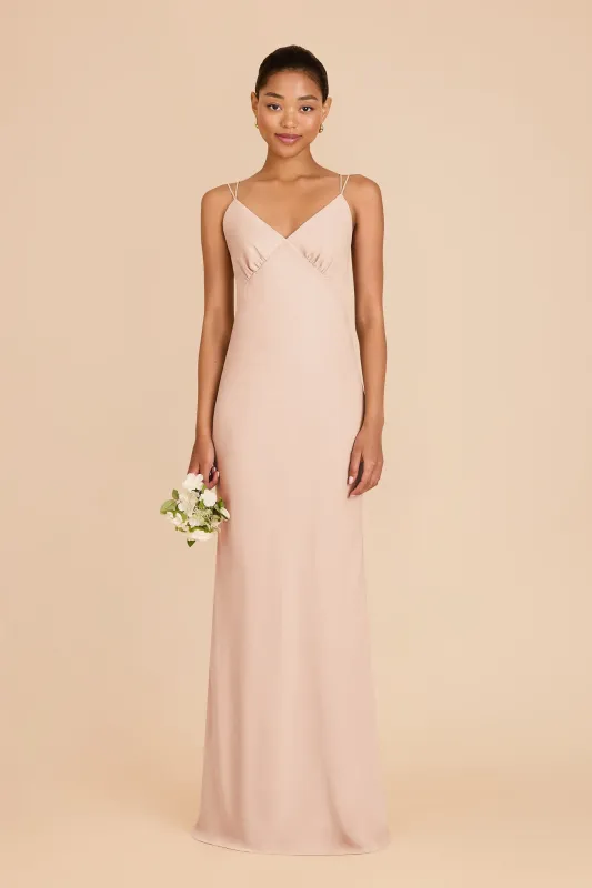 Dasha Chiffon Dress - Pale Blush sold by Birdy Grey