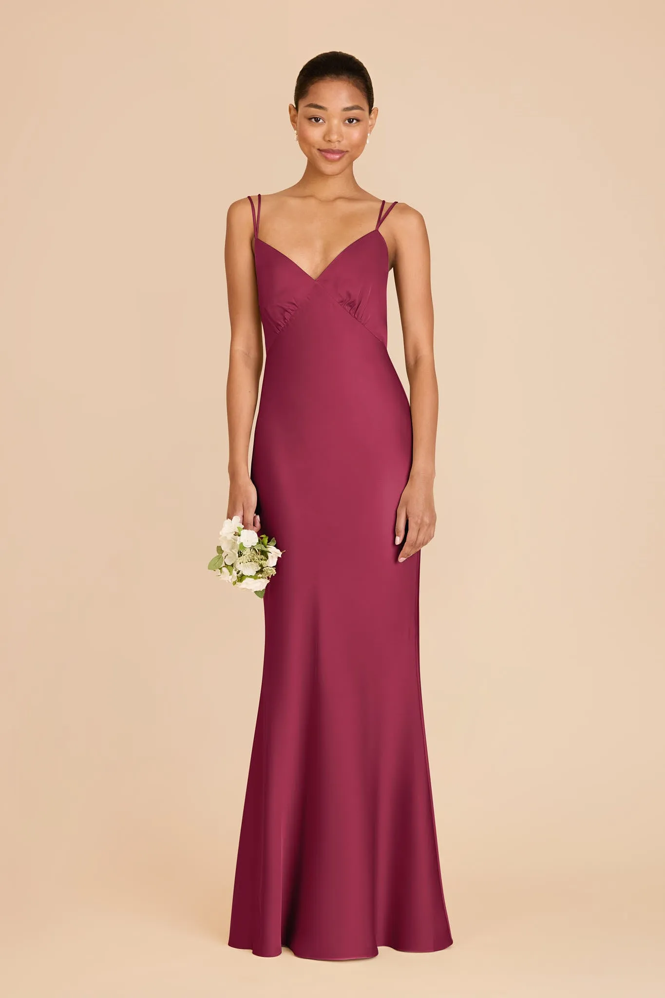 Dasha Matte Satin Dress - Berry sold by Birdy Grey