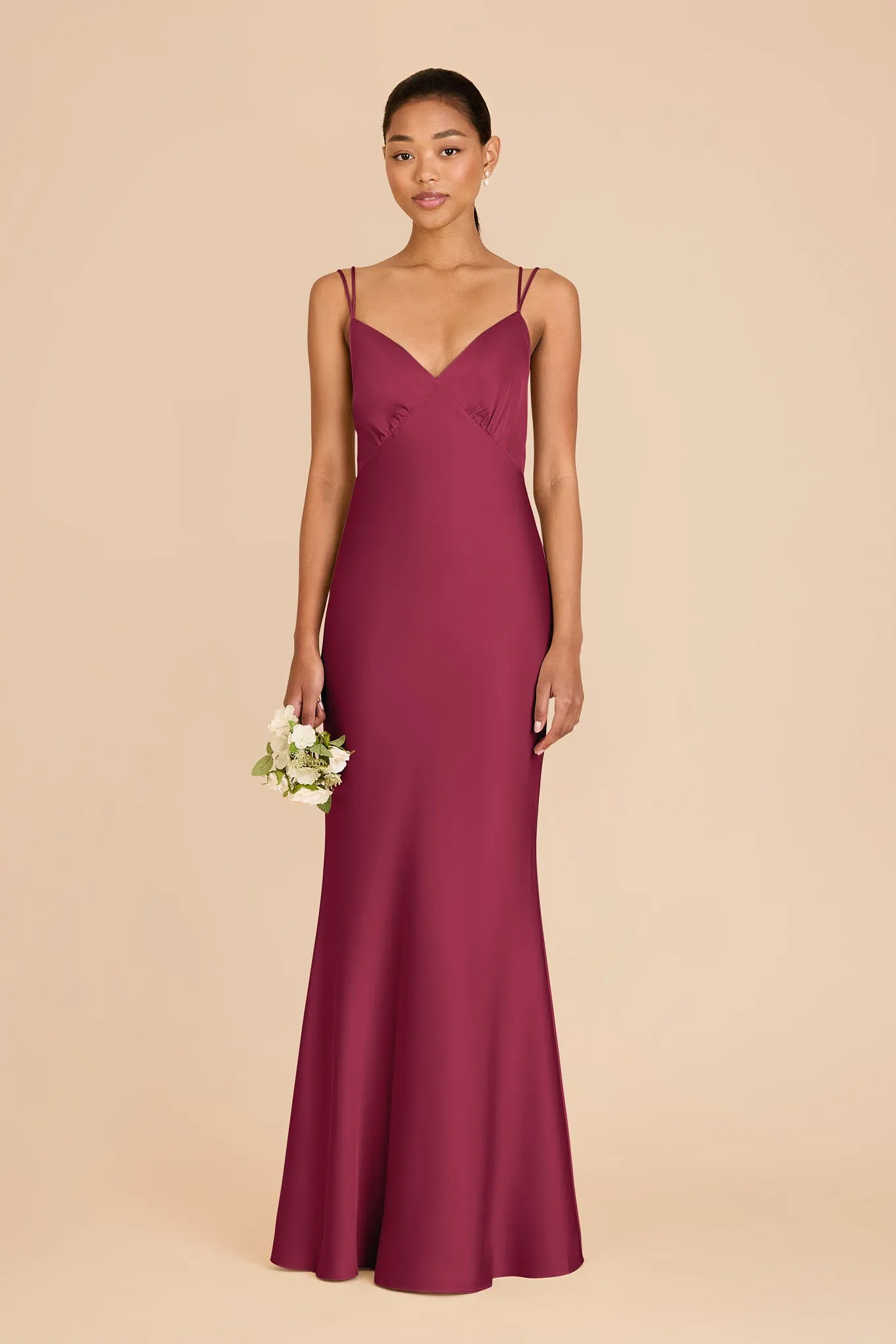 Dasha Matte Satin Dress - Berry sold by Birdy Grey product image thumbnail 2