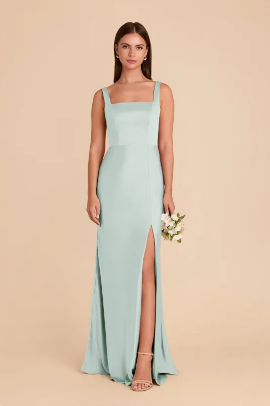 Alex Convertible Dress Matte Satin - Mint sold by Birdy Grey
