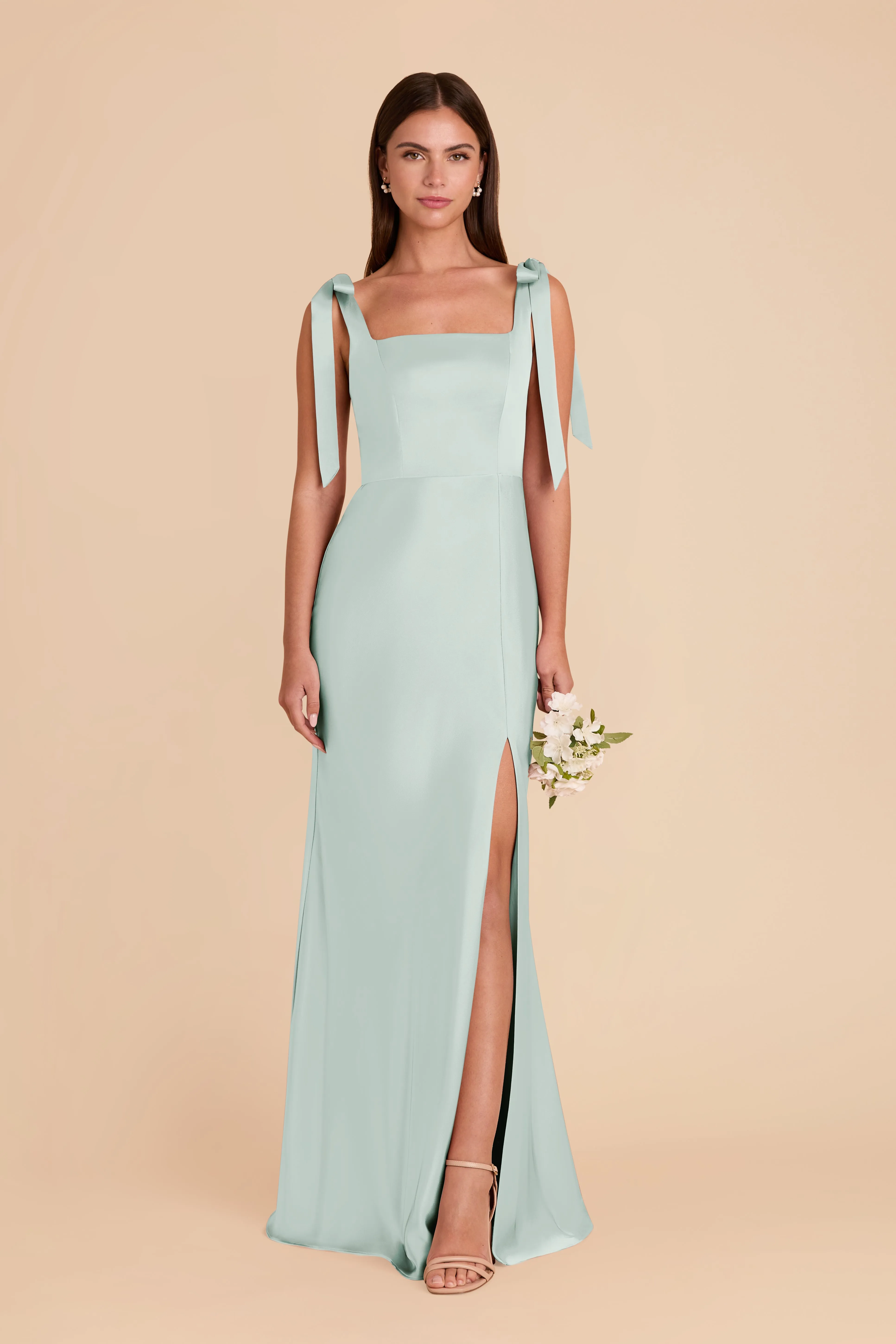 Alex Convertible Dress Matte Satin - Mint sold by Birdy Grey product image thumbnail 3