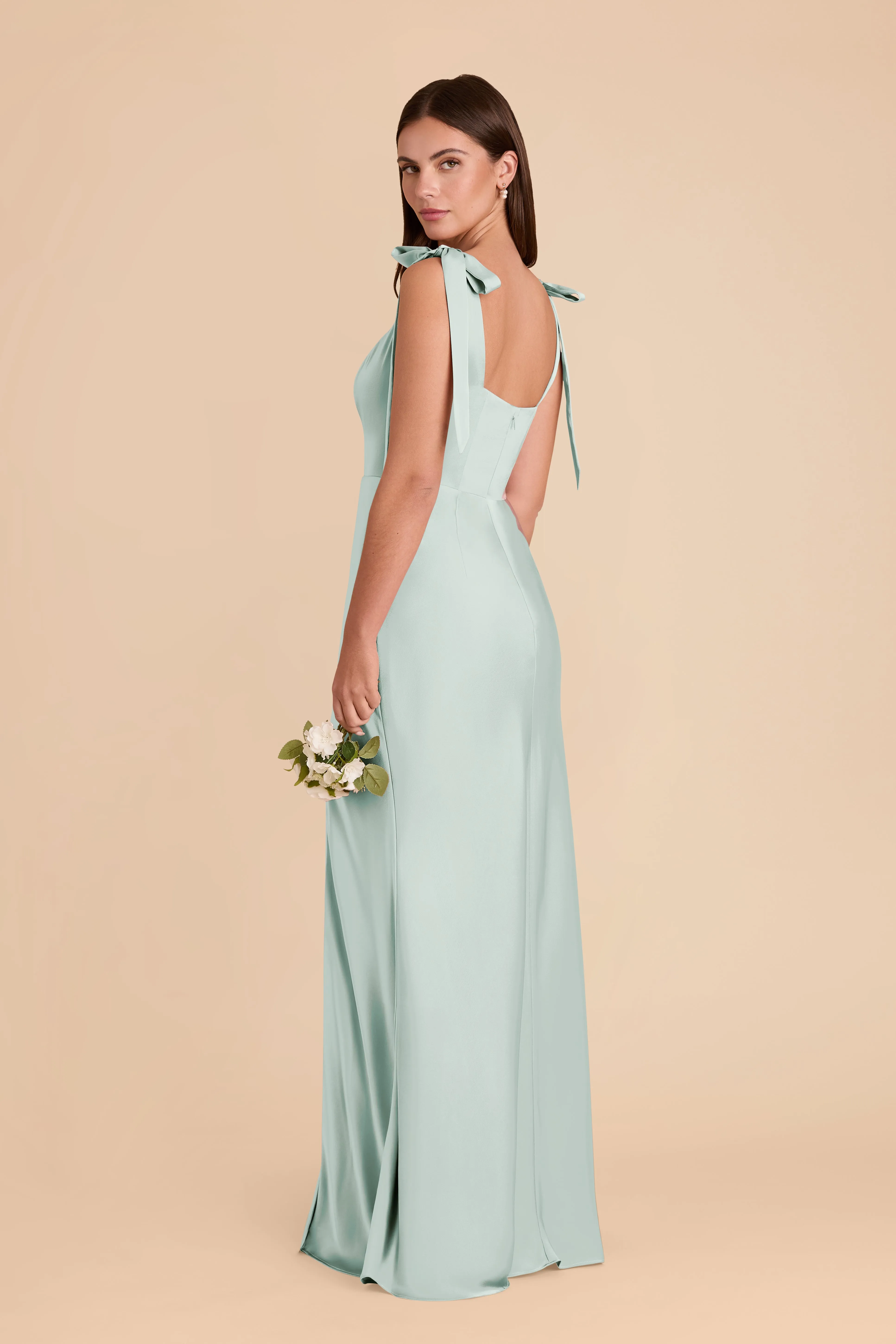 Alex Convertible Dress Matte Satin - Mint sold by Birdy Grey product image thumbnail 4