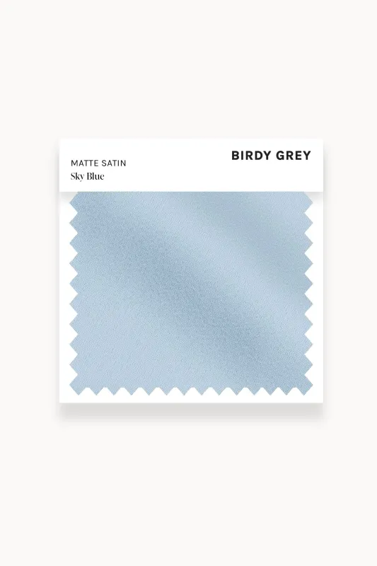 Swatch - Matte Satin in Sky Blue sold by Birdy Grey
