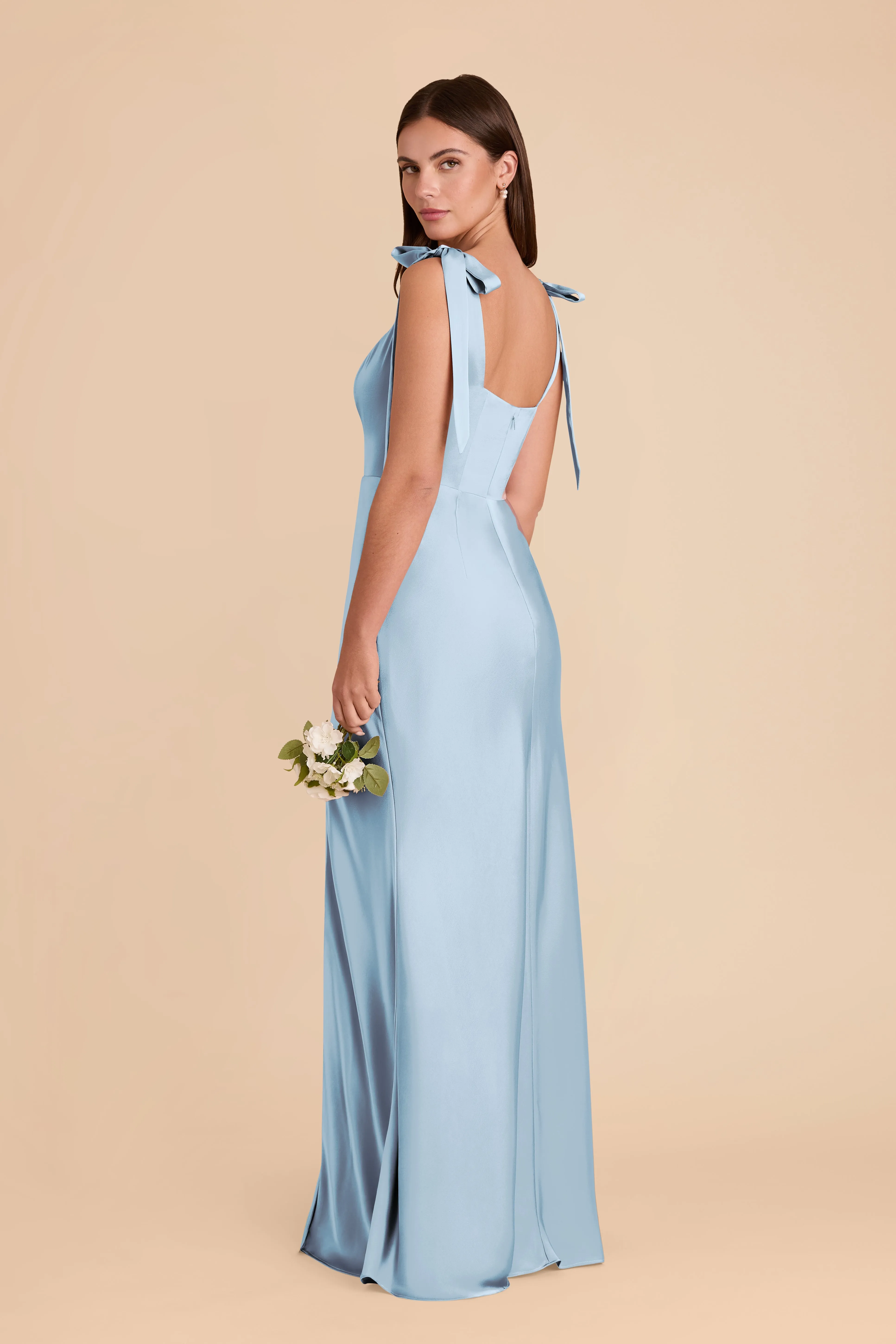 Alex Convertible Dress Matte Satin - Sky Blue sold by Birdy Grey product image thumbnail 4