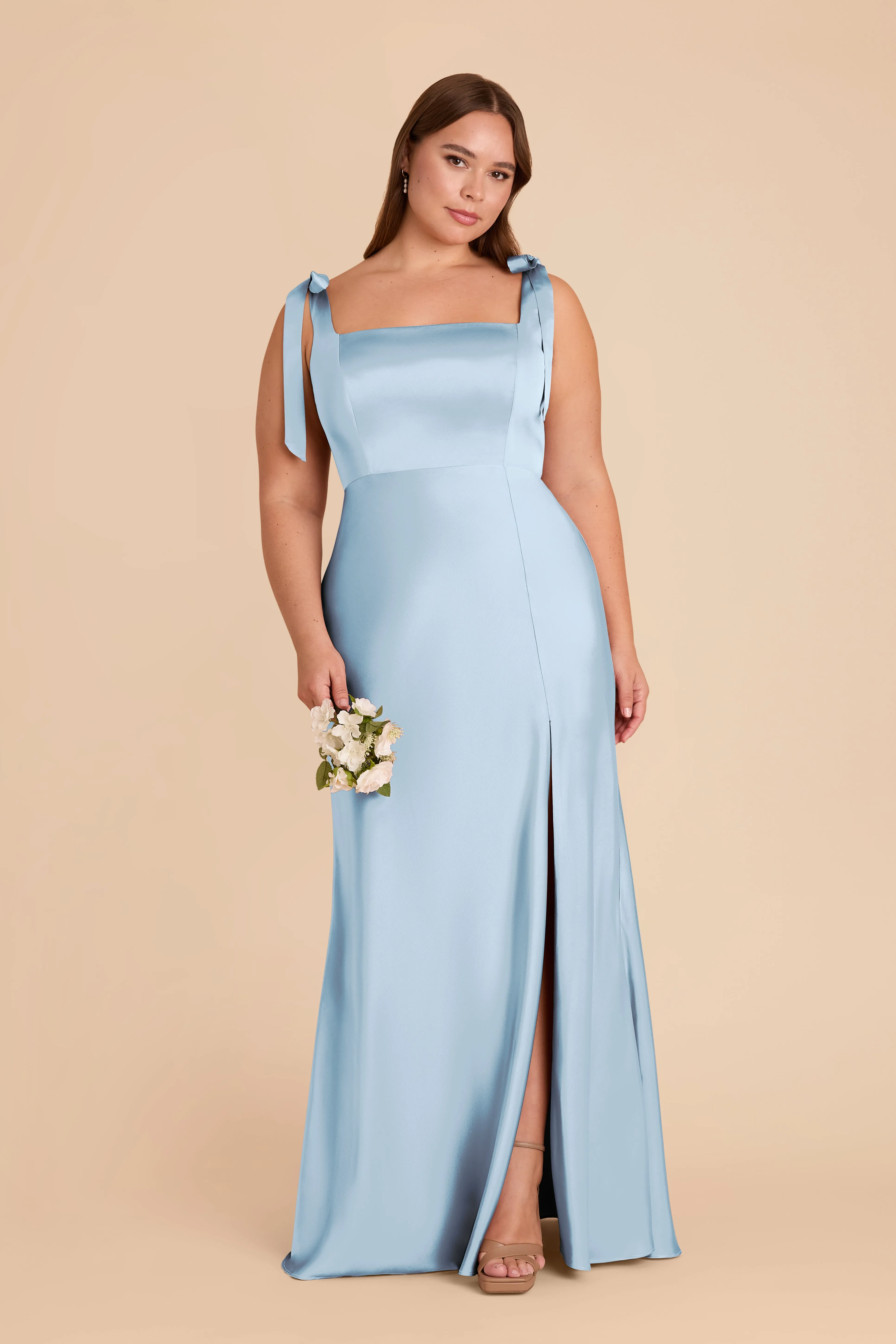 Alex Convertible Dress Matte Satin - Sky Blue sold by Birdy Grey product image thumbnail 2