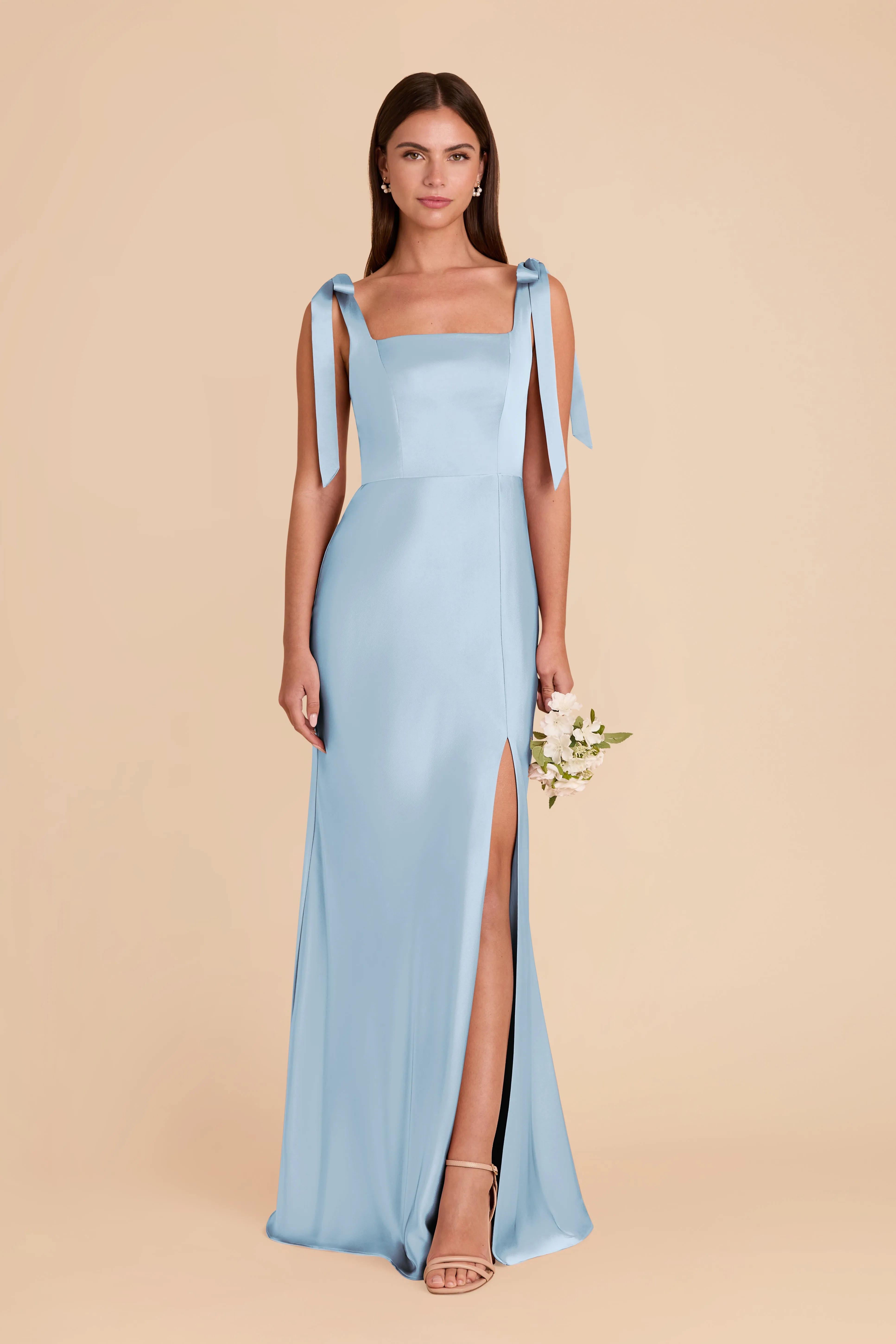 Alex Convertible Dress Matte Satin - Sky Blue sold by Birdy Grey product image thumbnail 3