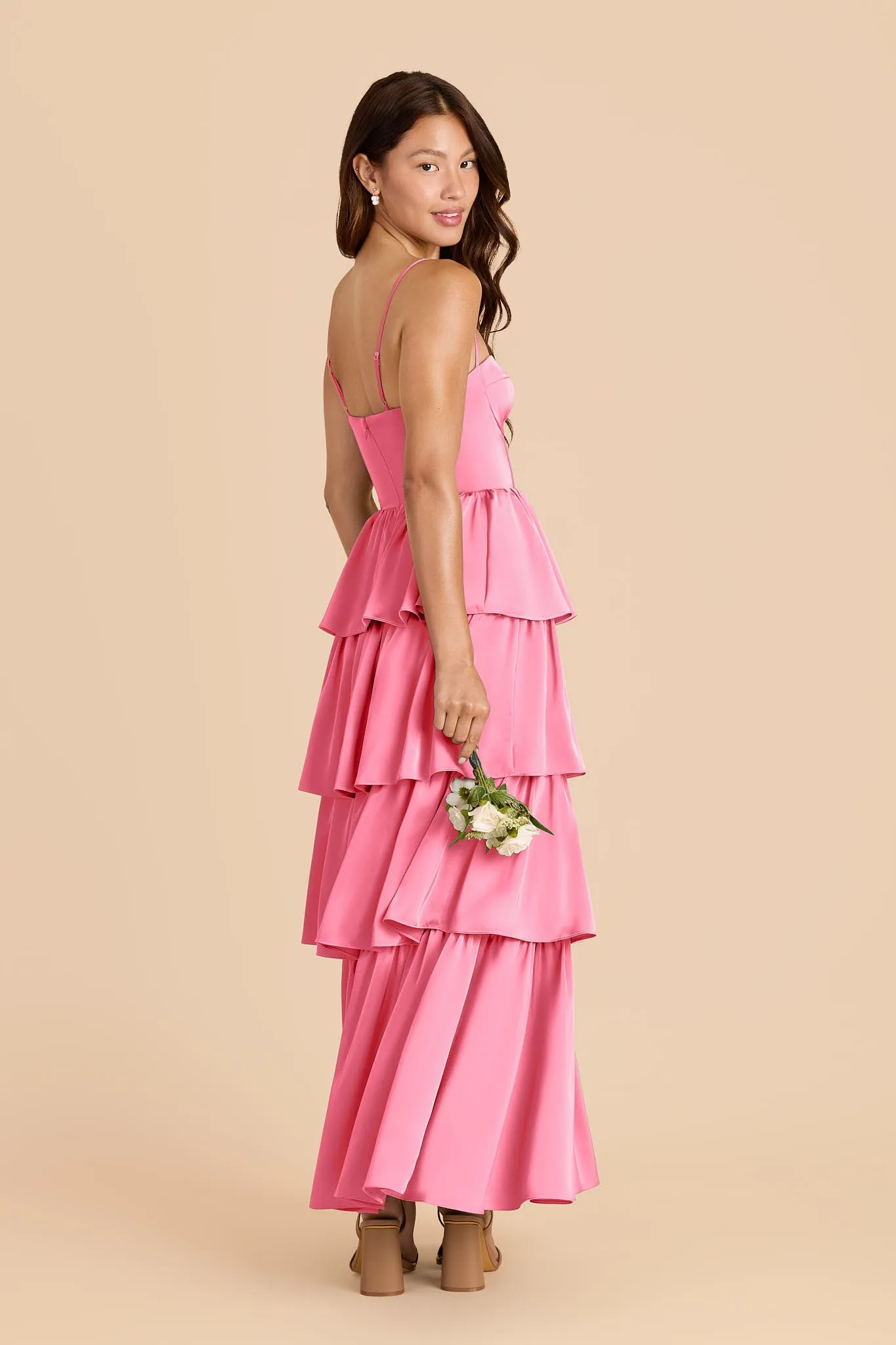 Lola Matte Satin Dress - Bon Bon Pink sold by Birdy Grey product image thumbnail 3