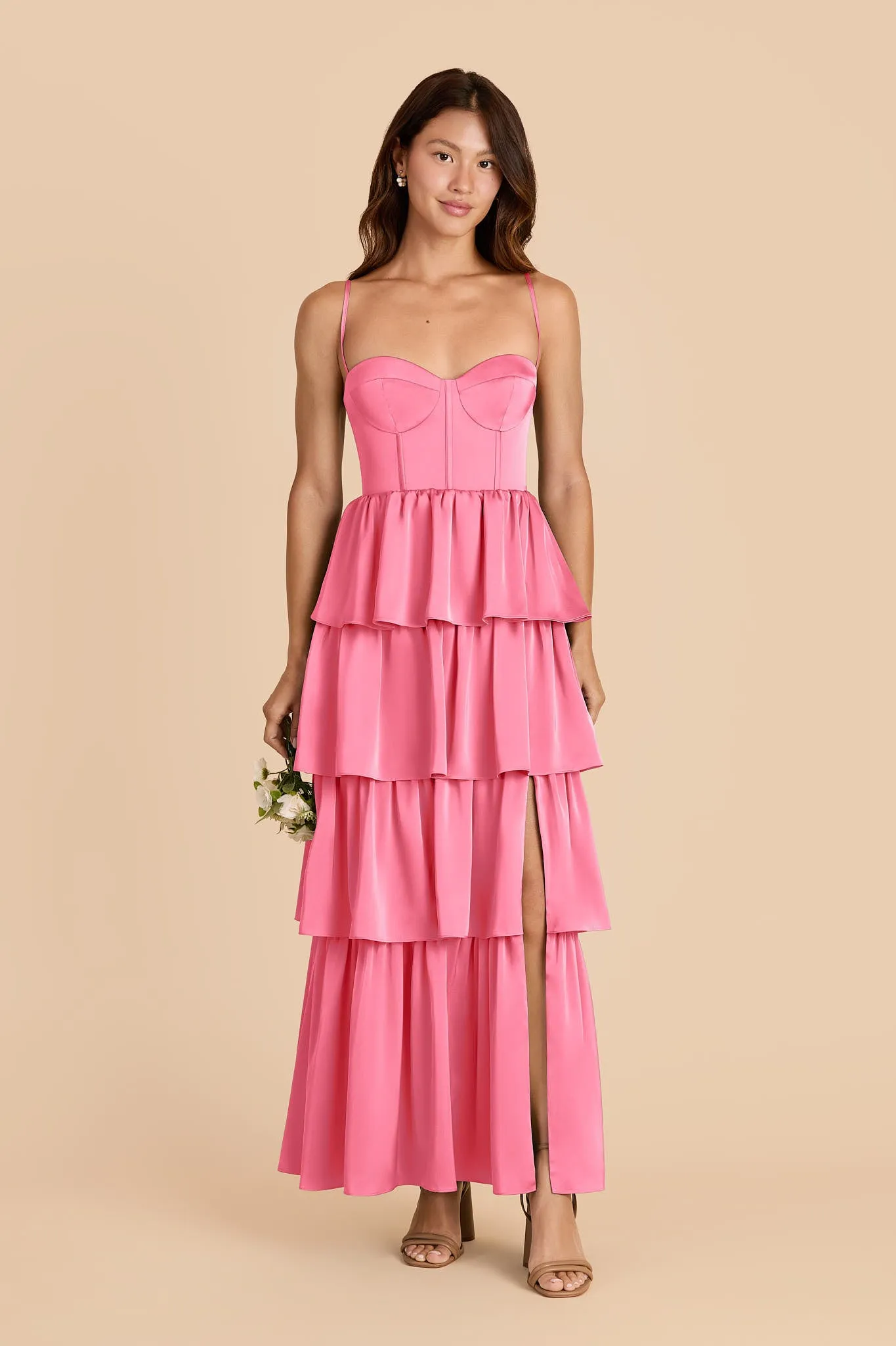 Lola Matte Satin Dress - Bon Bon Pink sold by Birdy Grey product image thumbnail 2