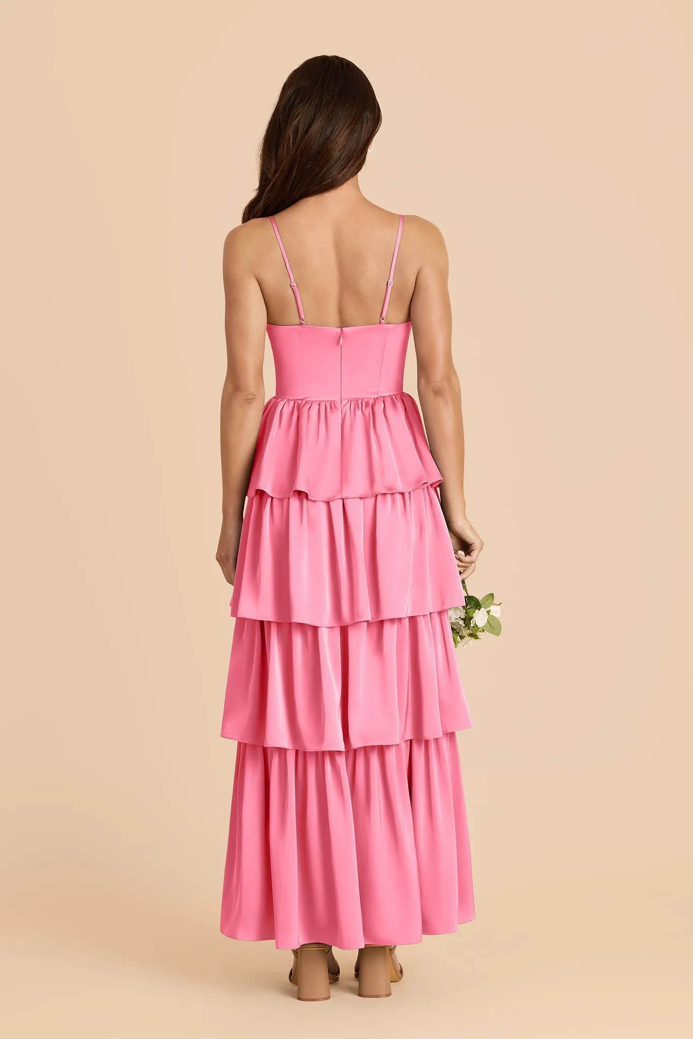 Lola Matte Satin Dress - Bon Bon Pink sold by Birdy Grey product image thumbnail 4