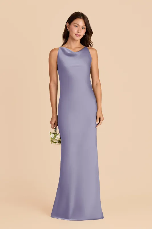 Destiny Matte Satin Dress - Wisteria sold by Birdy Grey