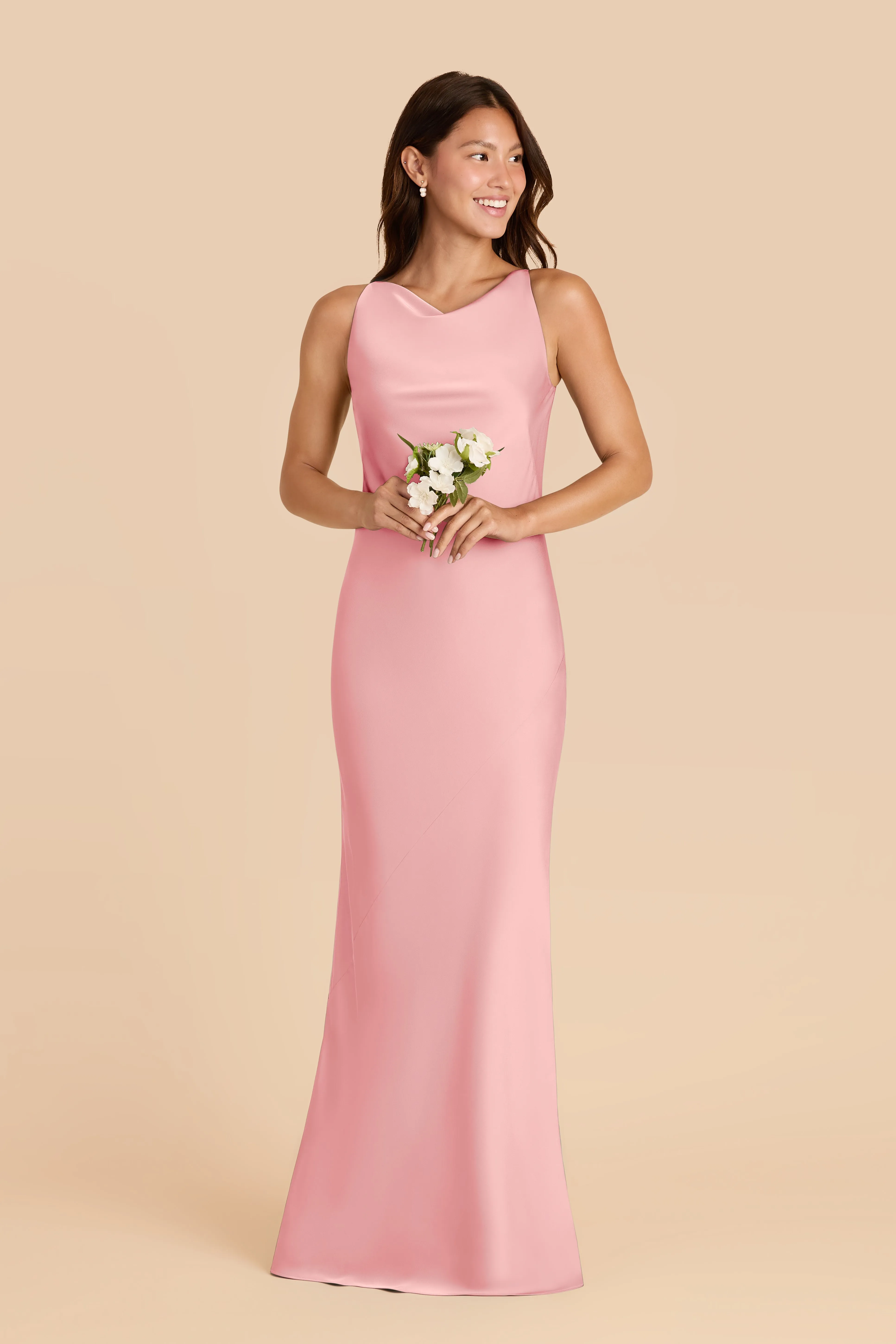 Destiny Matte Satin Dress - Bubblegum Pink sold by Birdy Grey product image thumbnail 2