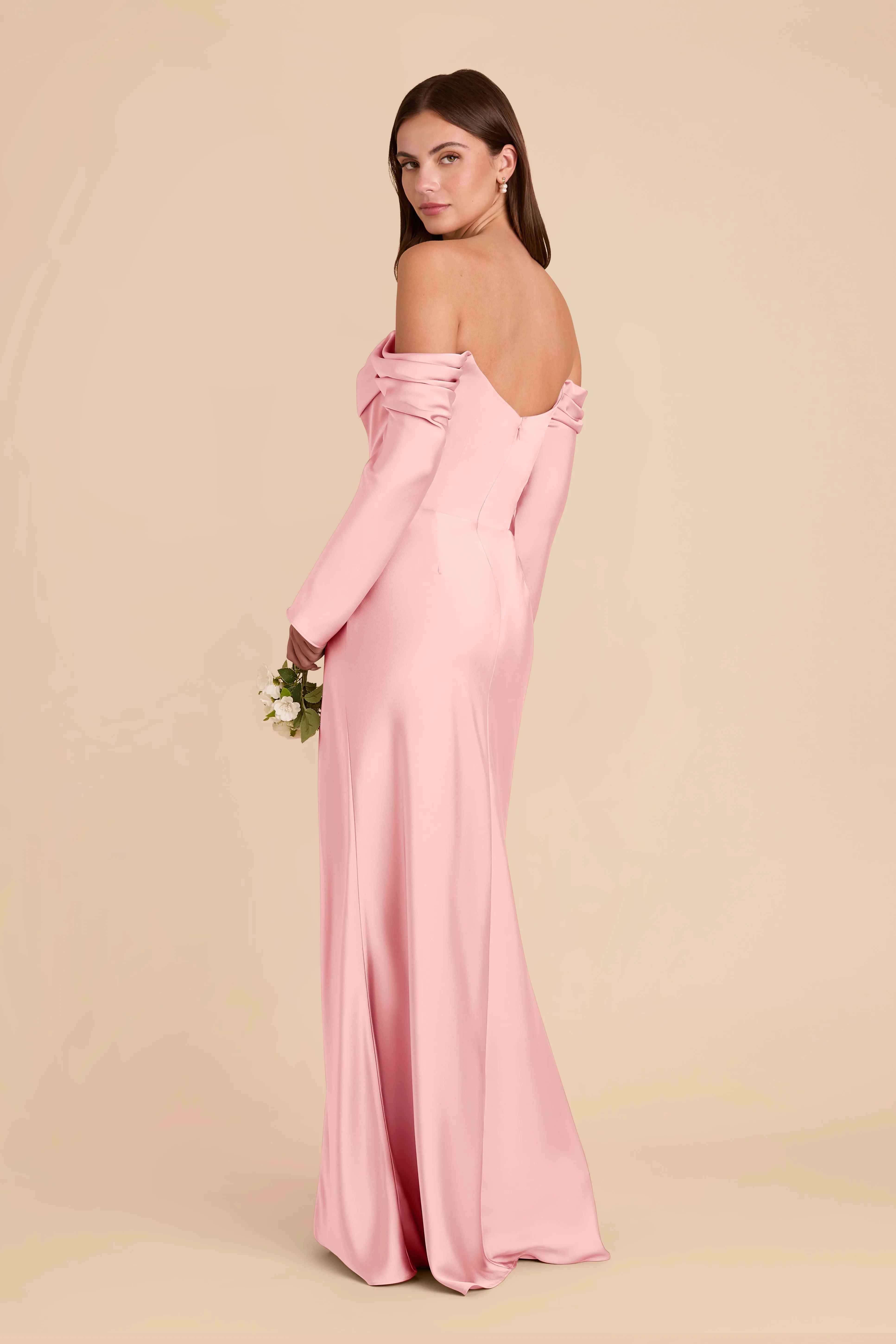 Maya Matte Satin Dress - Bubblegum Pink sold by Birdy Grey product image thumbnail 4