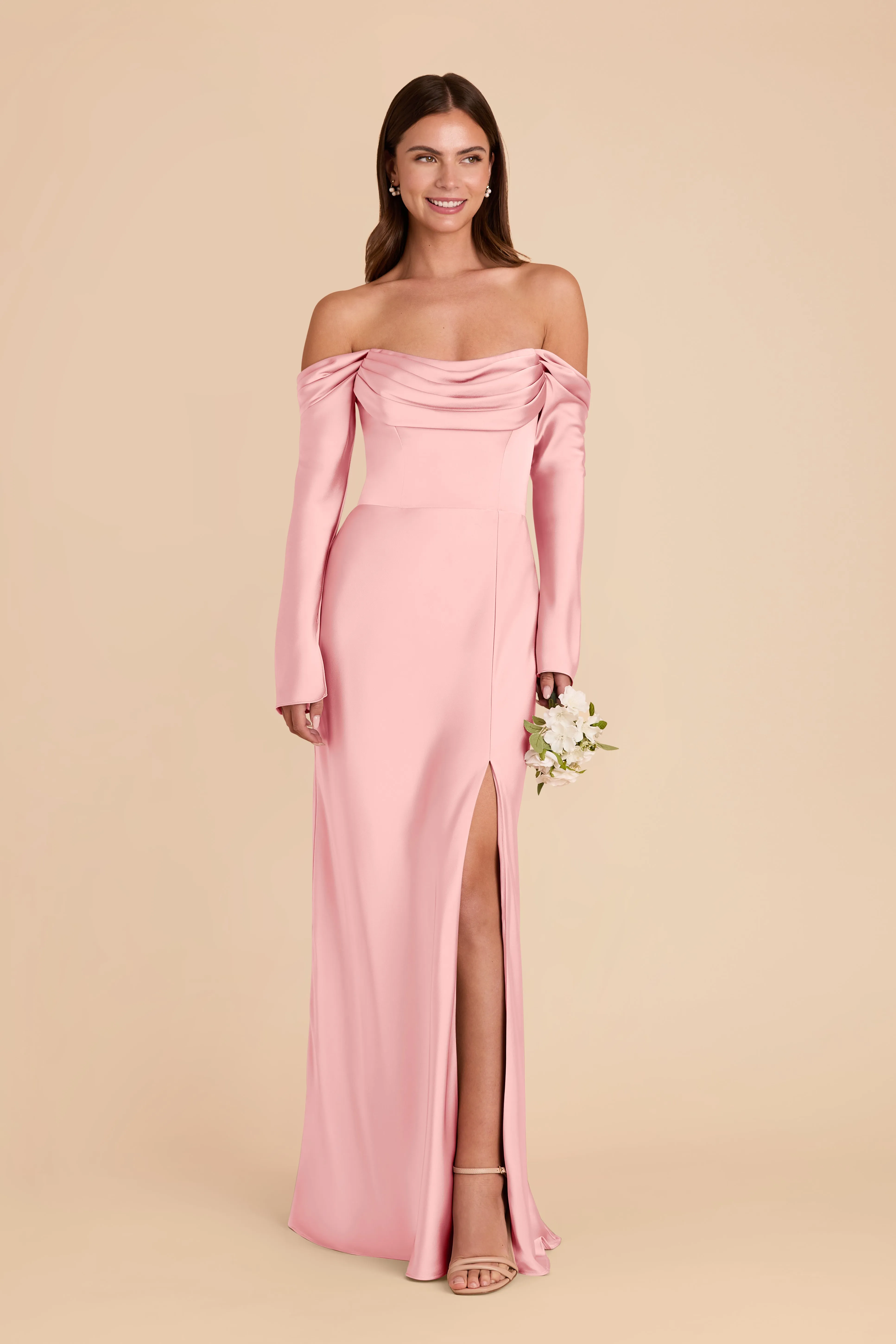 Maya Matte Satin Dress - Bubblegum Pink sold by Birdy Grey product image thumbnail 3