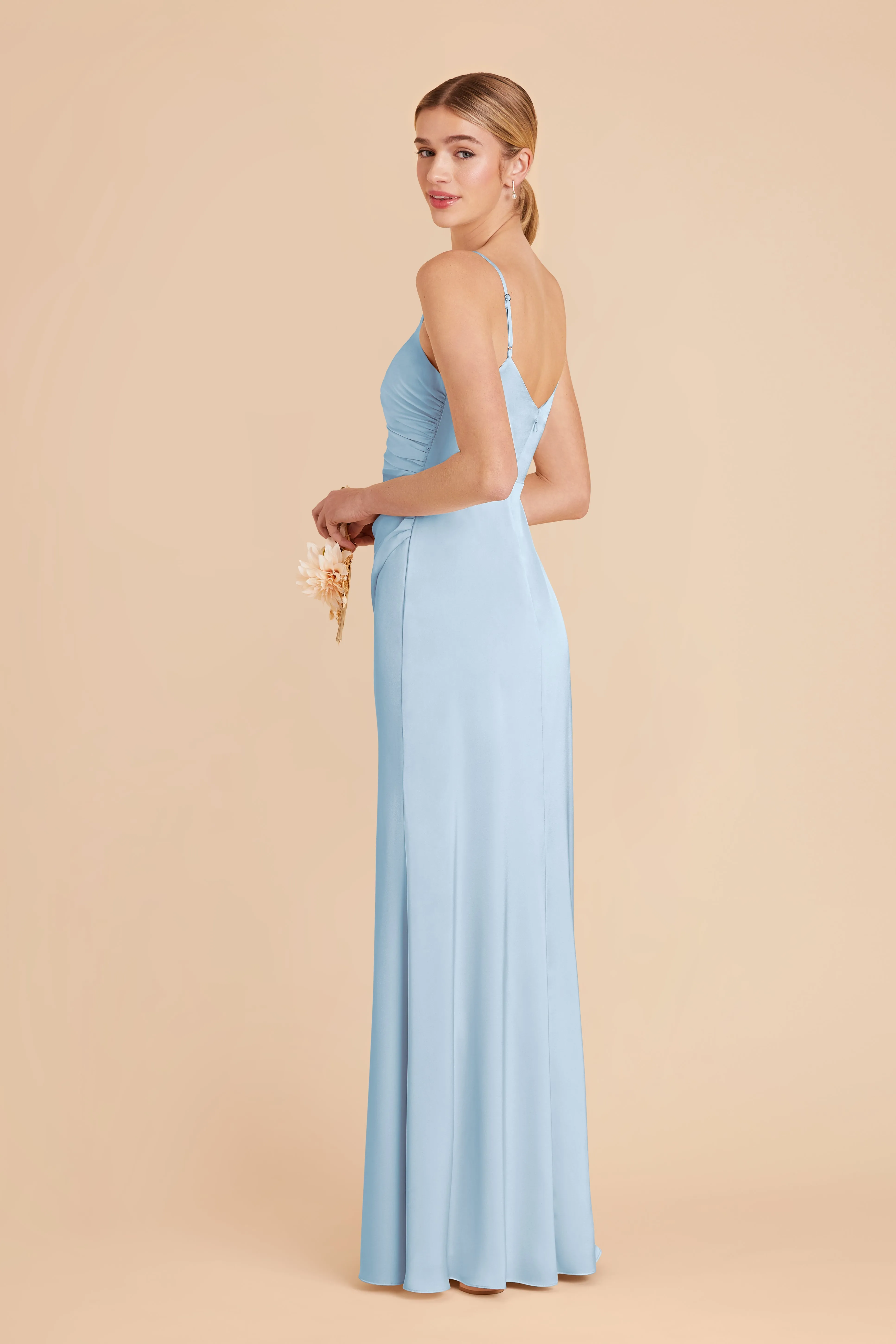Catherine Matte Satin Dress - Sky Blue sold by Birdy Grey product image thumbnail 4