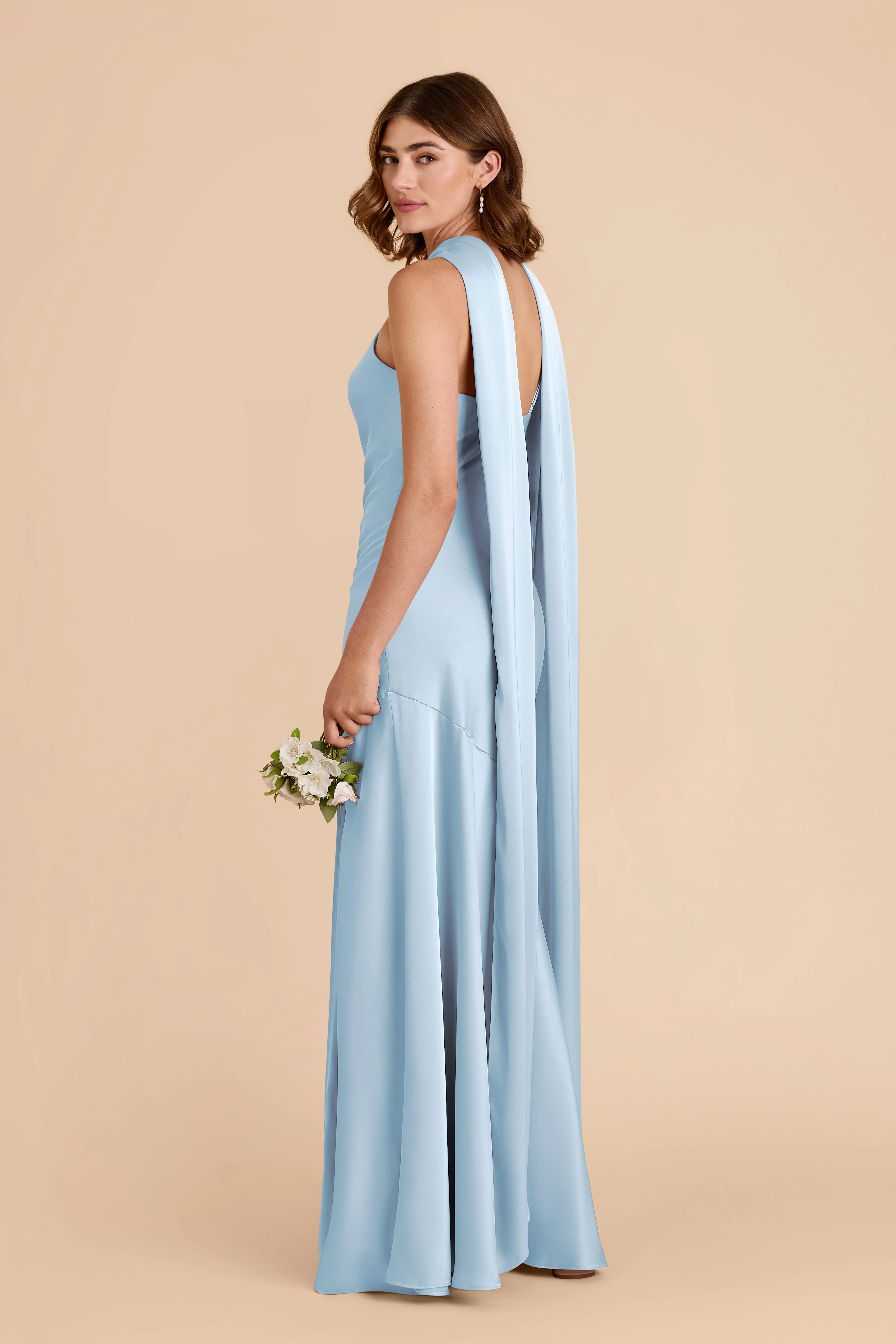 Eileen Matte Satin Dress - Sky Blue sold by Birdy Grey product image thumbnail 5