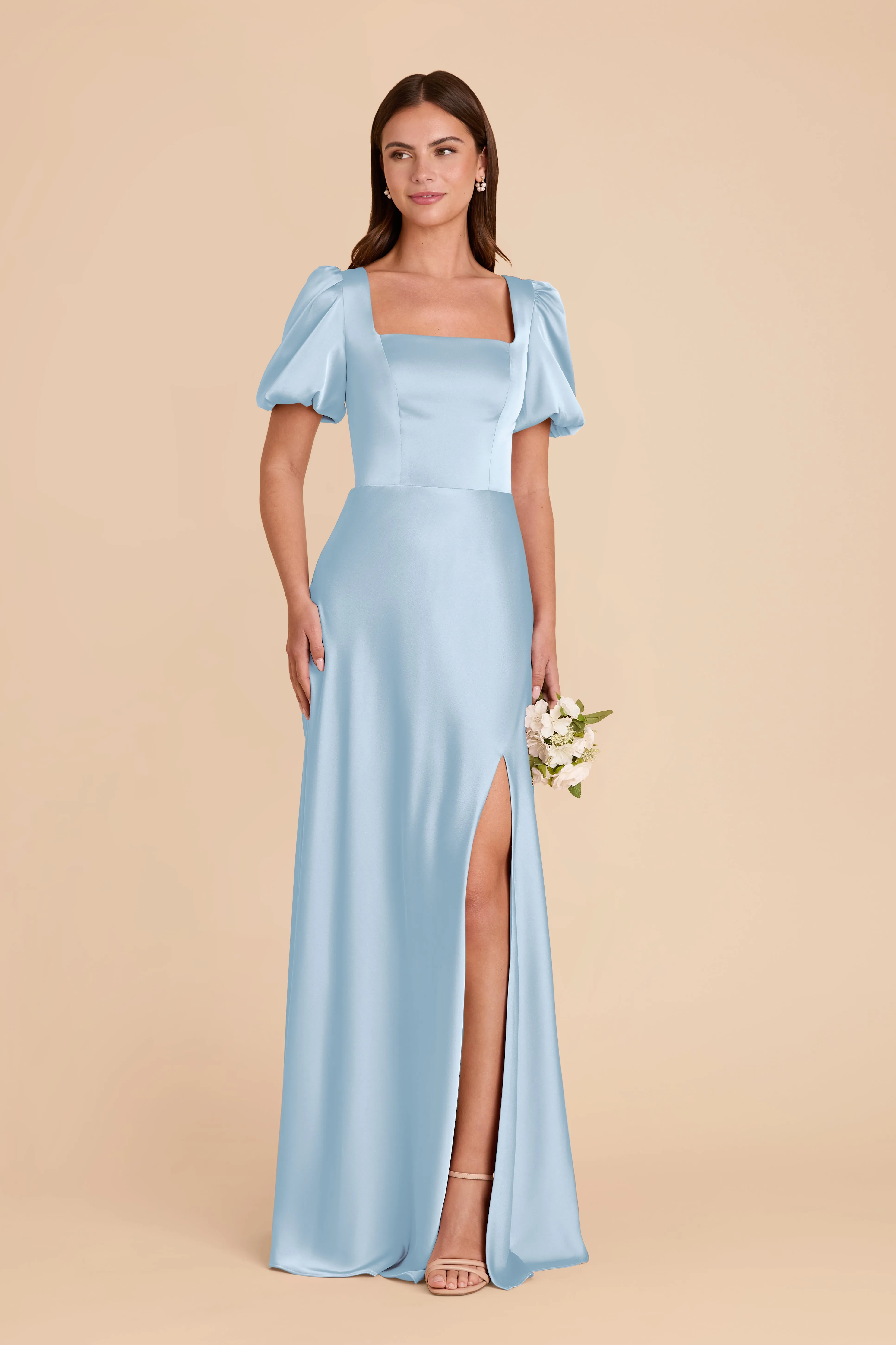 Judy Matte Satin Dress - Sky Blue sold by Birdy Grey product image thumbnail 3