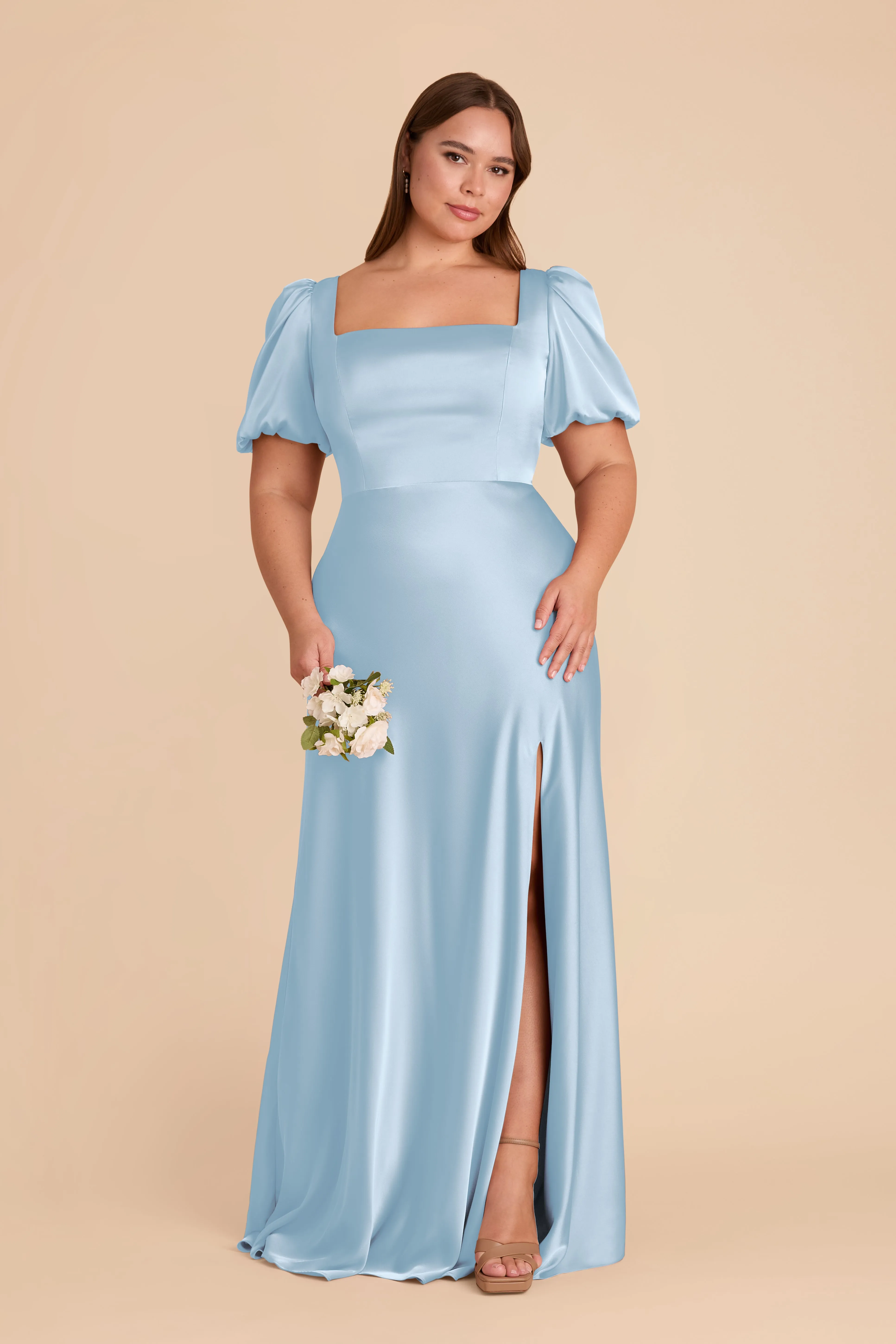 Judy Matte Satin Dress - Sky Blue sold by Birdy Grey product image thumbnail 2