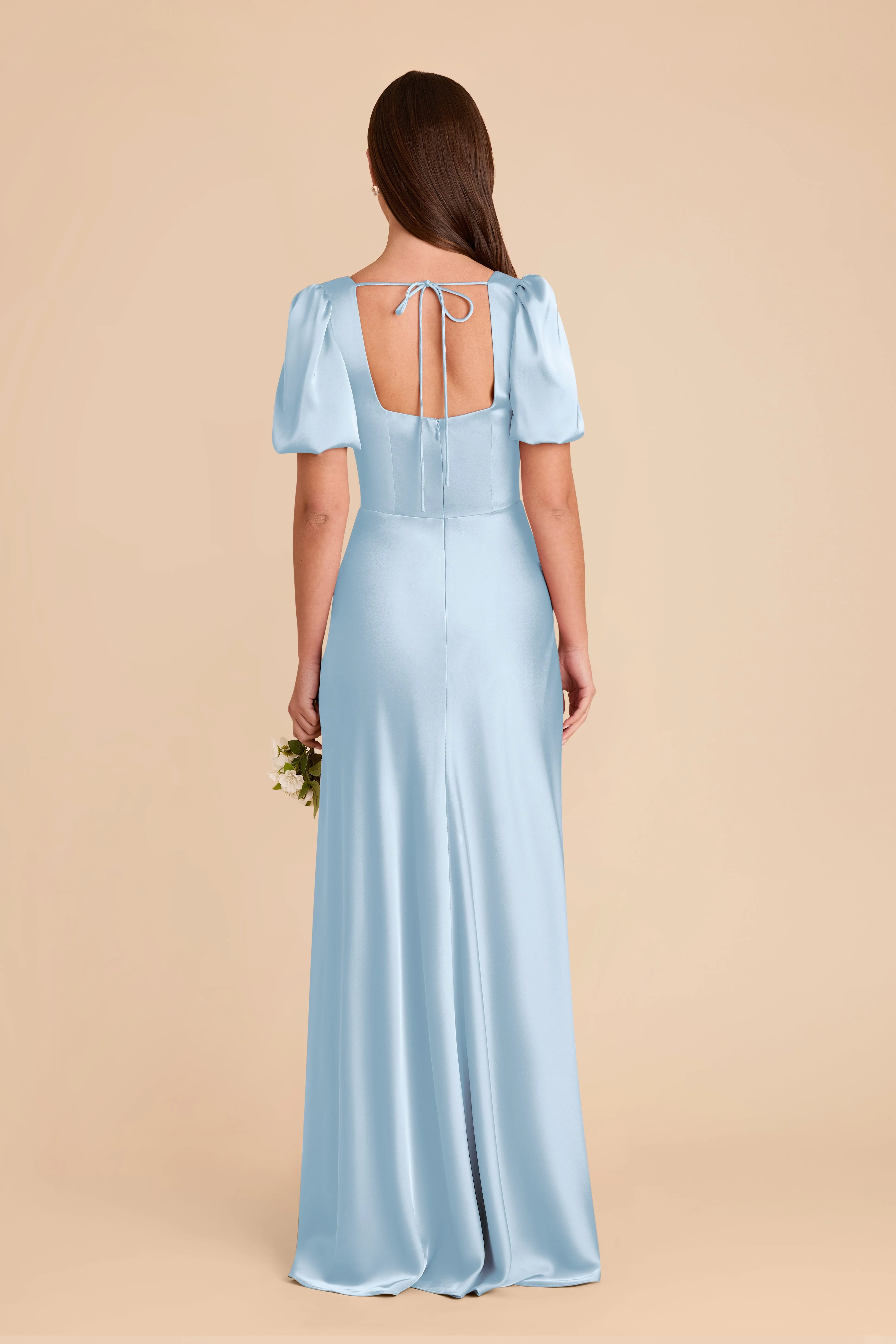Judy Matte Satin Dress - Sky Blue sold by Birdy Grey product image thumbnail 5