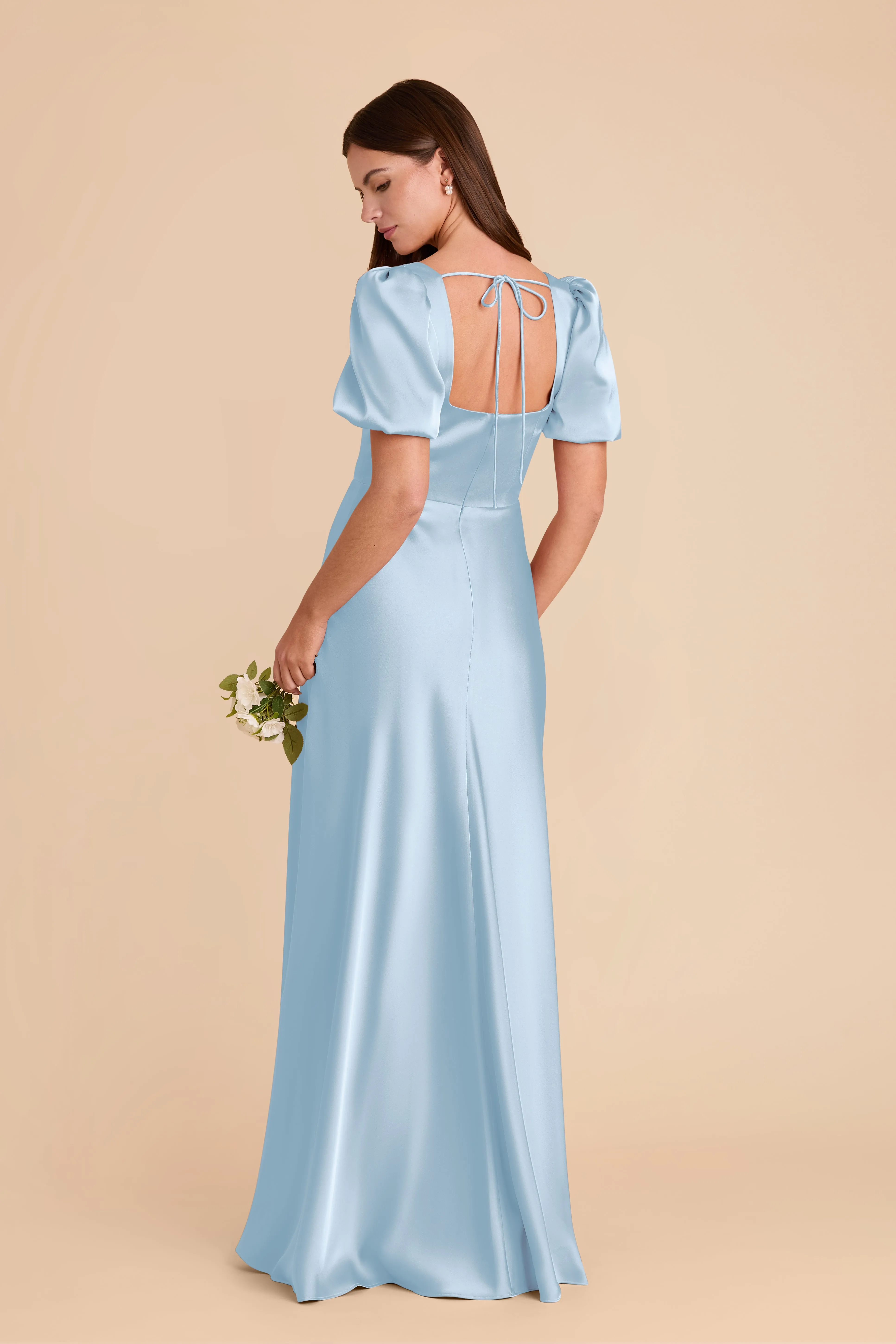 Judy Matte Satin Dress - Sky Blue sold by Birdy Grey product image thumbnail 4