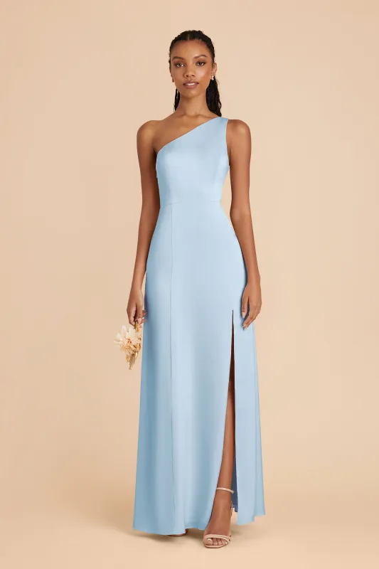 Kira Matte Satin Dress - Sky Blue sold by Birdy Grey