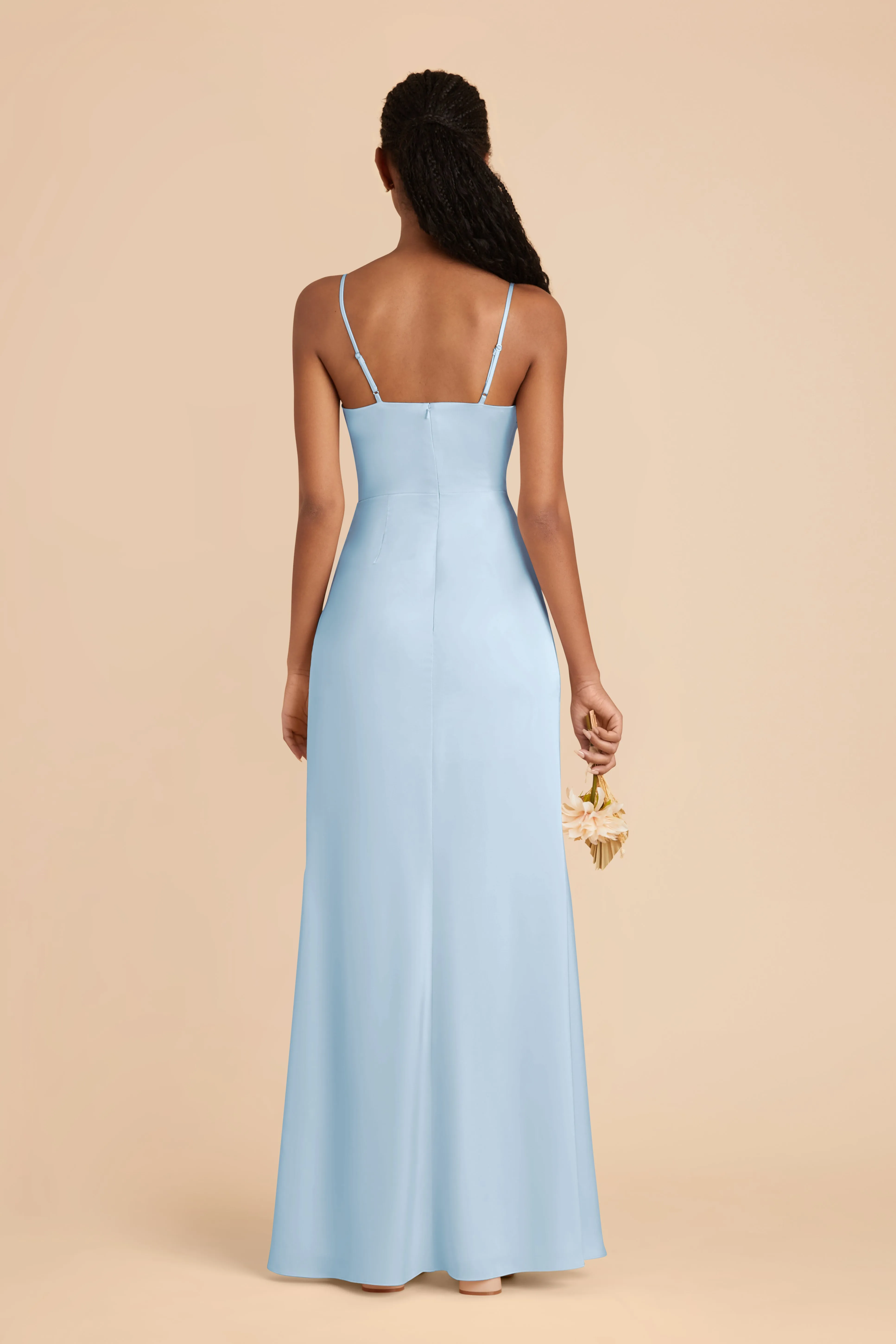 Lydia Matte Satin Dress - Sky Blue sold by Birdy Grey product image thumbnail 5