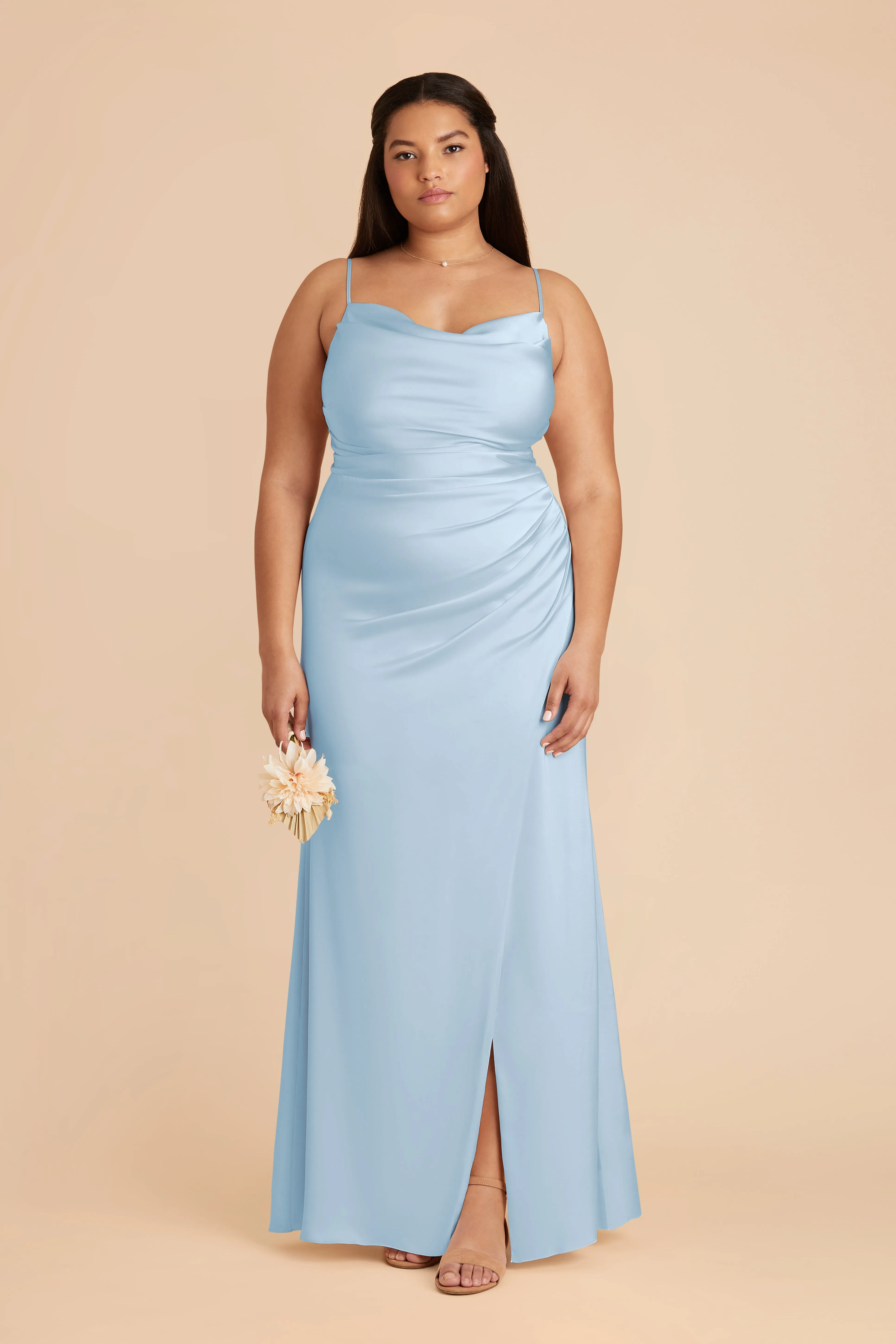 Lydia Matte Satin Dress - Sky Blue sold by Birdy Grey product image thumbnail 2